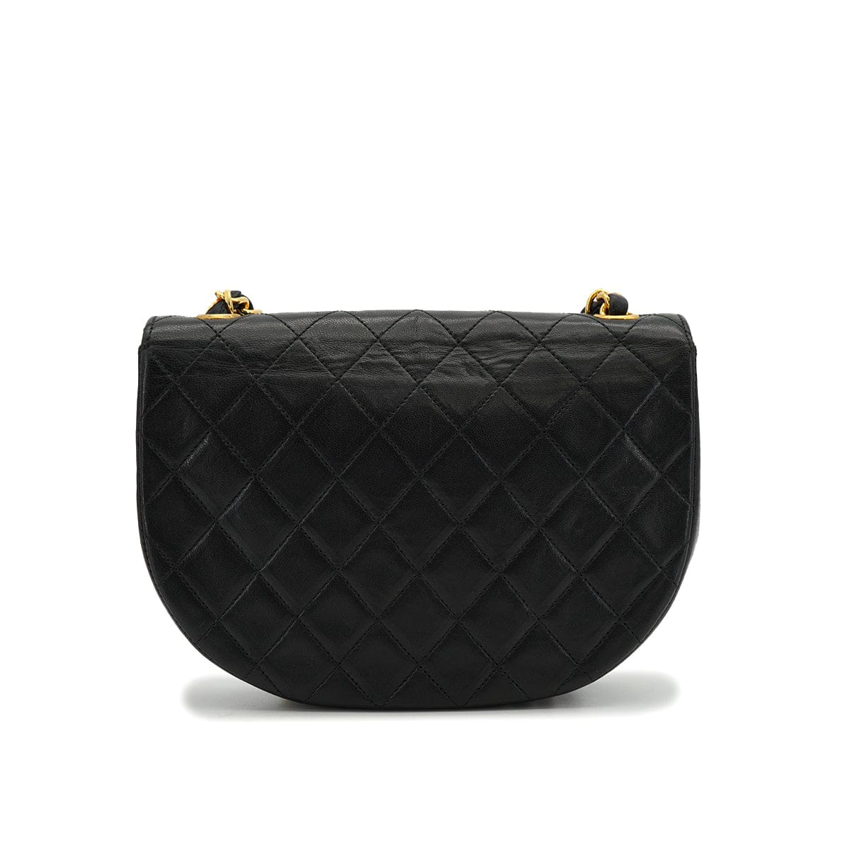 PURPOSE VINTAGE CHANEL MATELASSE CHAIN SHOULDER BAG BLACK LAMB SKIN GOLD HARDWARE 90326851