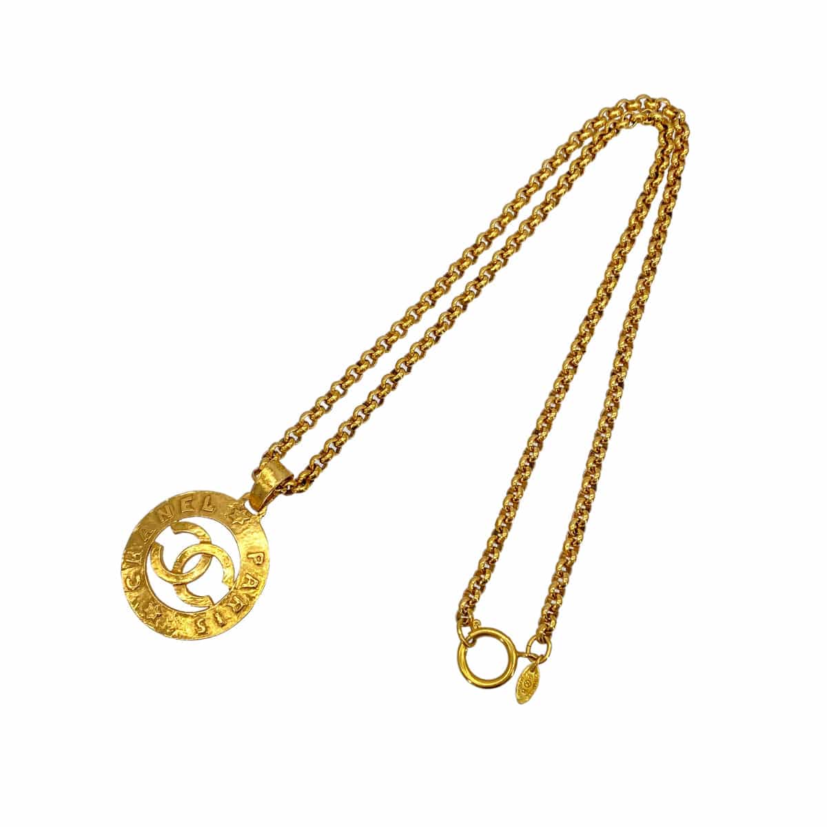PURPOSE VINTAGE CHANEL NECKLACE COCOMARK GOLD ACCESSORY 28 90326647
