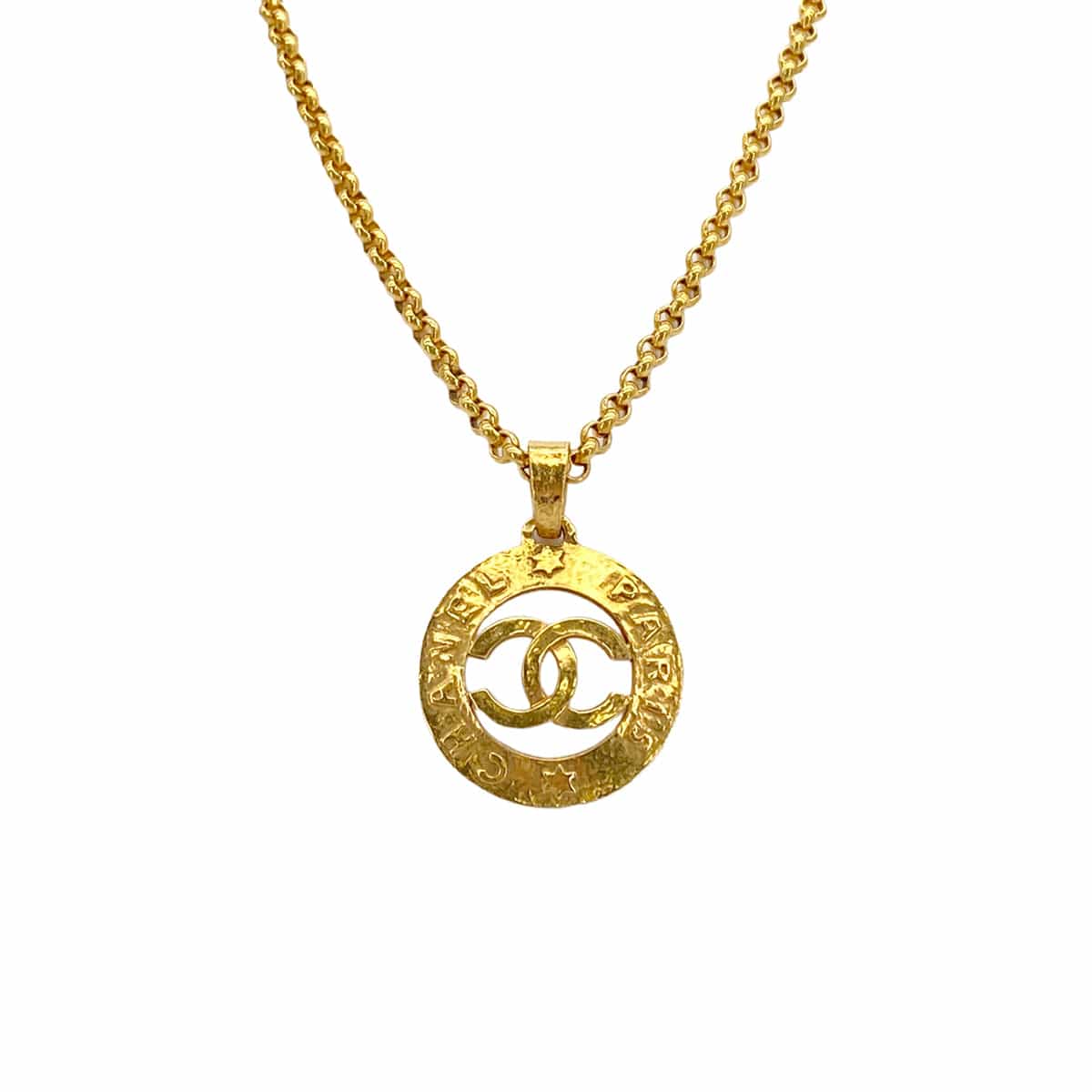 PURPOSE VINTAGE CHANEL NECKLACE COCOMARK GOLD ACCESSORY 28 90326647