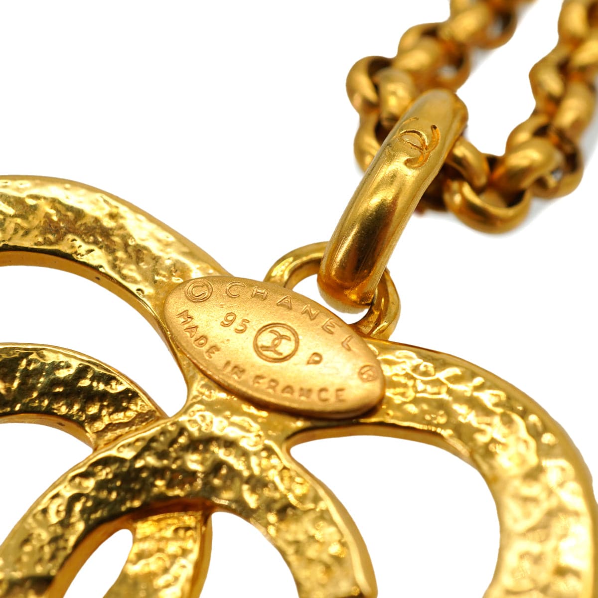 PURPOSE VINTAGE CHANEL NECKLACE HEART COCOMARK GOLD ACCESSORY 95P 90327104