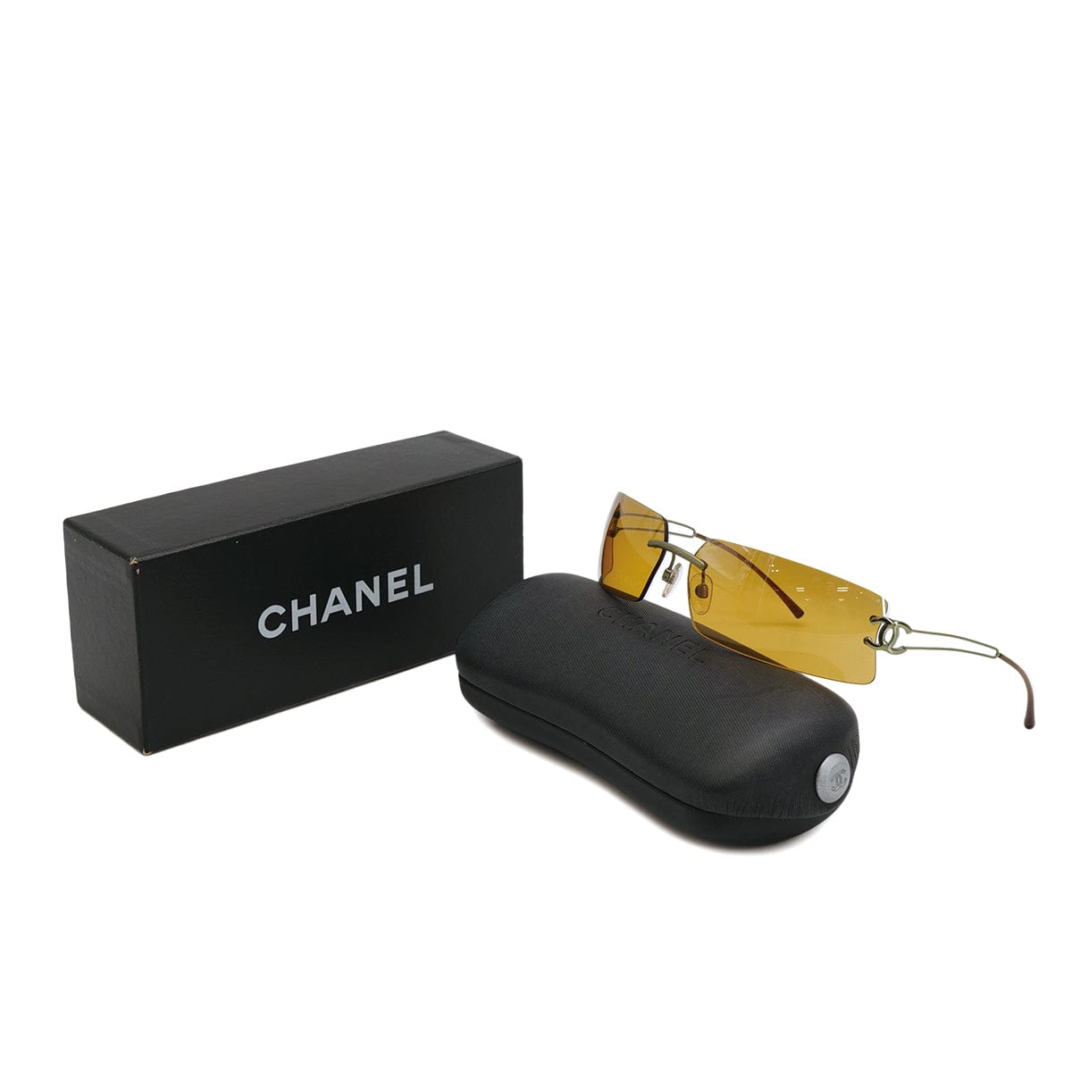 PURPOSE VINTAGE CHANEL RIMLESS SUNGLASSES COCOMARK BROWN EYEWEAR  90315488