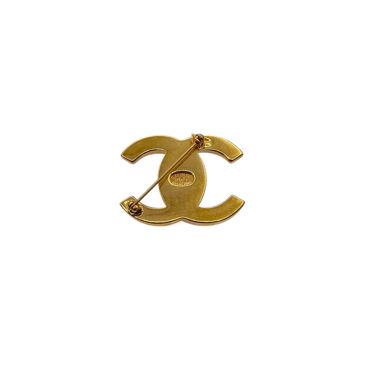 PURPOSE VINTAGE CHANEL TURN LOCK BROOCH GOLD ACCESSORY 96P 90323111