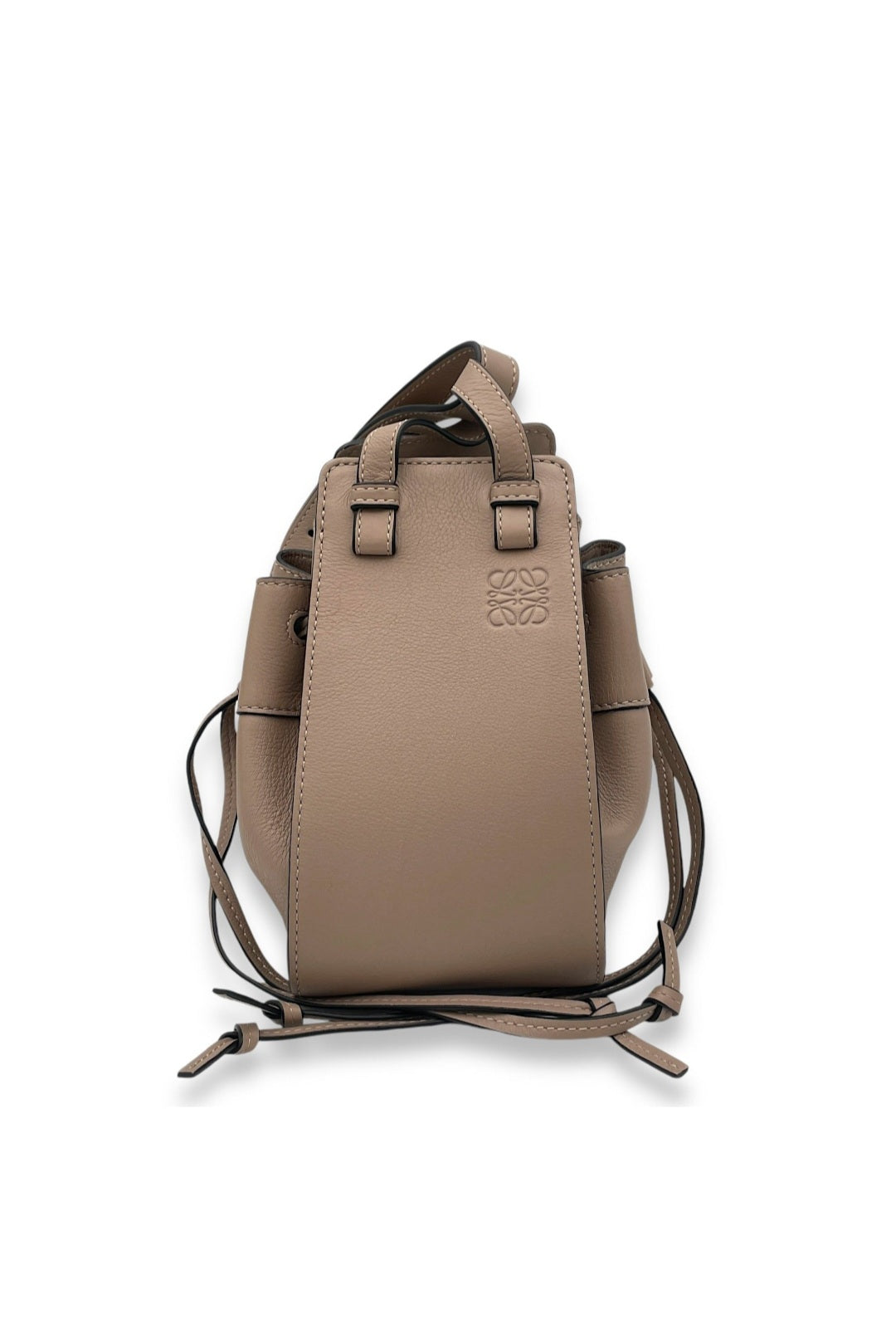 Loewe Hammock Mini Brown Top Handle Bag in Calfskin, Gold hardware S2409-001165VZ