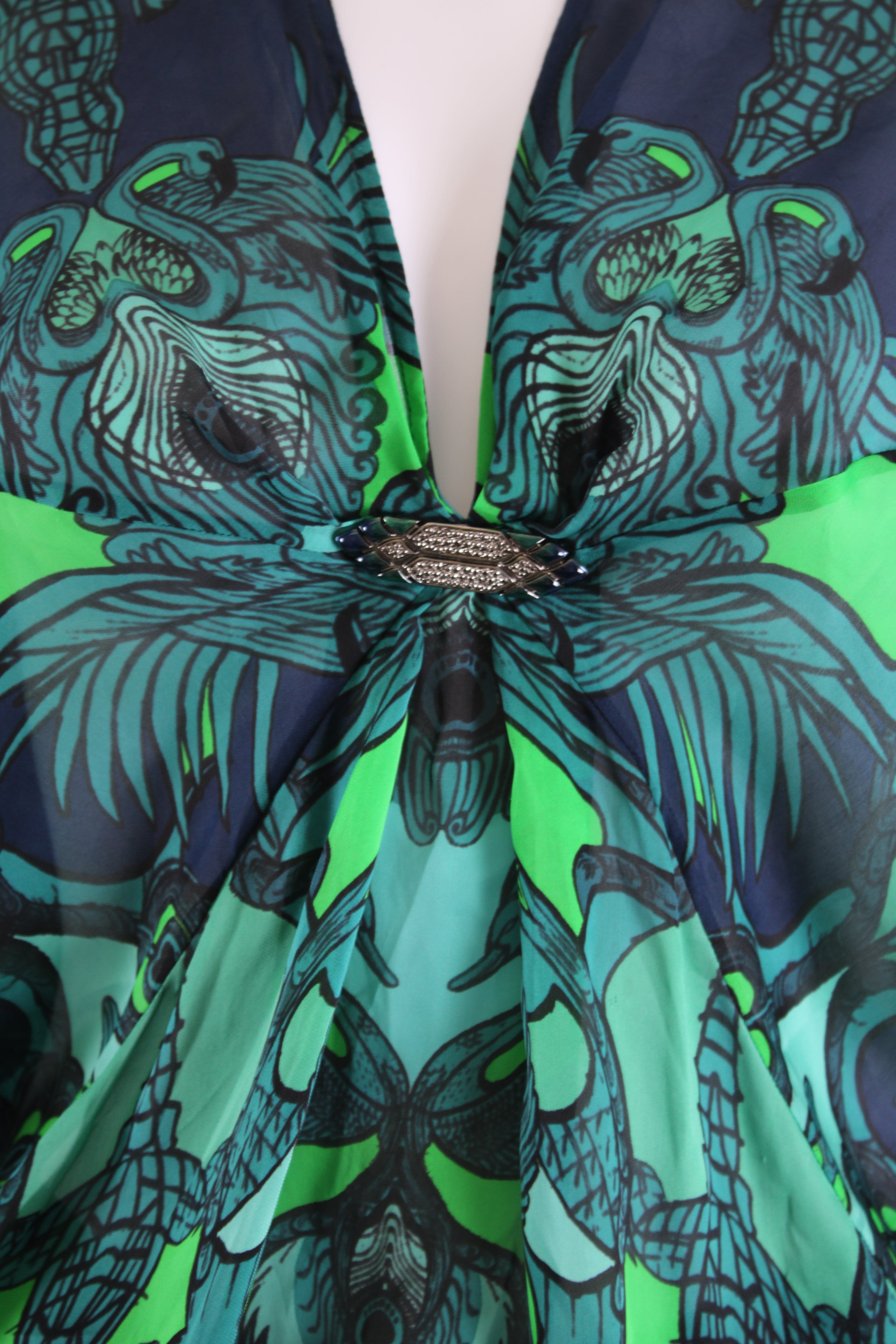 Roberto Cavalli Roberto Cavalli Top Green Print 8
