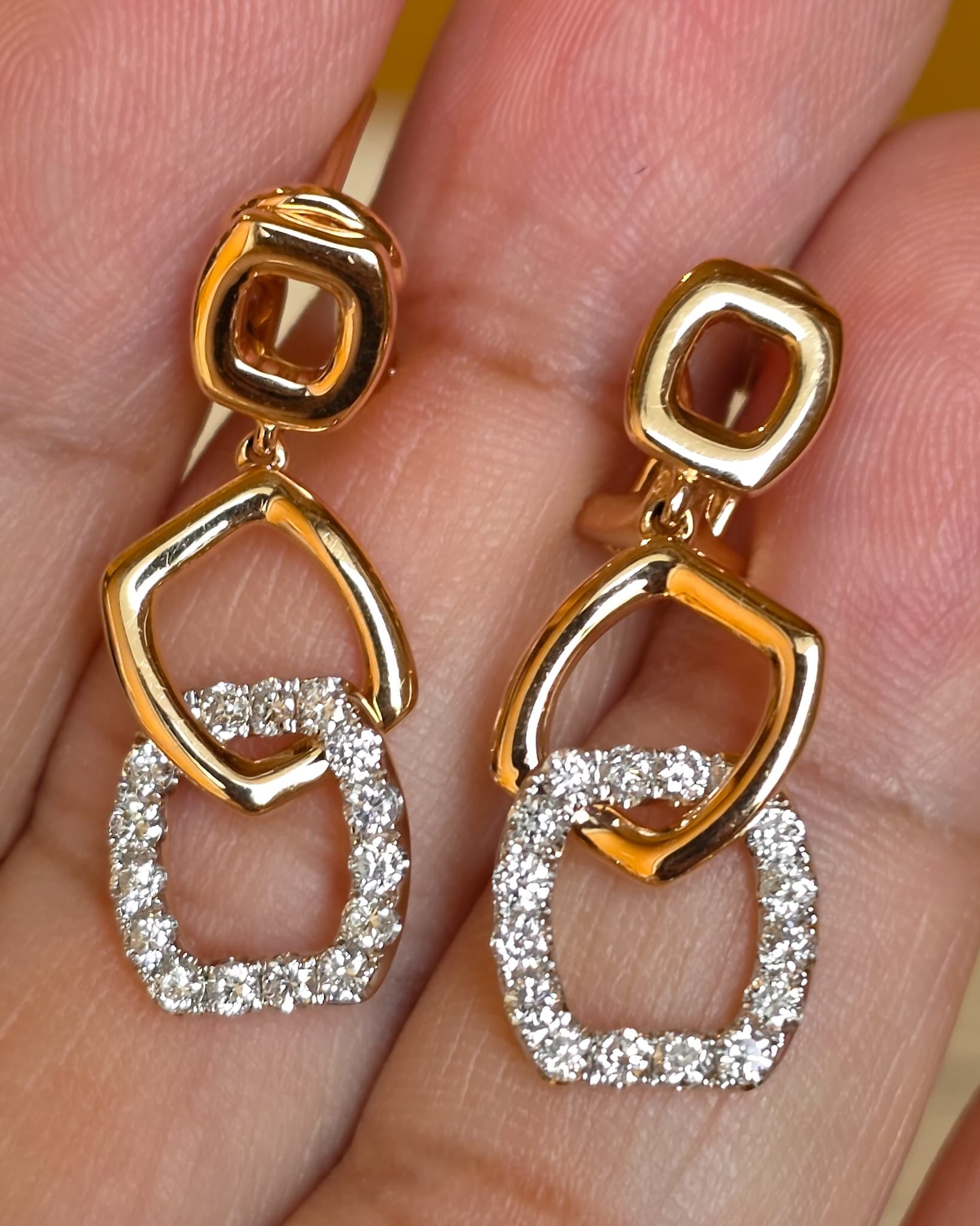 Rockstoc x LP 18k RG Diamond Earrings D 0.94 6.4 g RLPR166