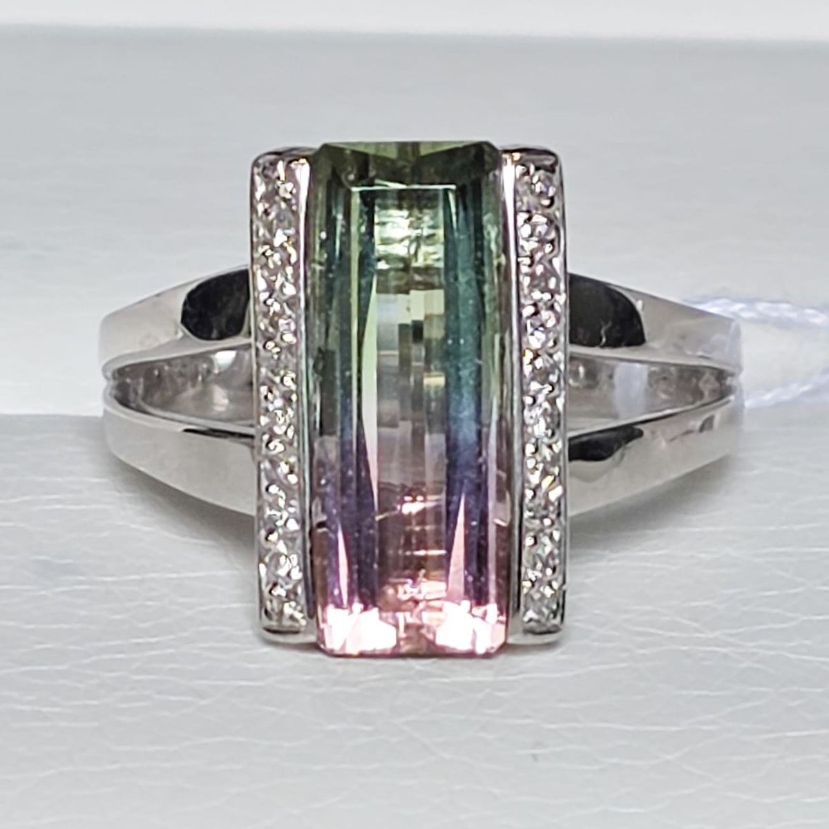 Rockstoc x LP Pt900 Bicolor Tourmaline Ring T 4.03 D 0.10 Sz 6 7.2g RLPR20