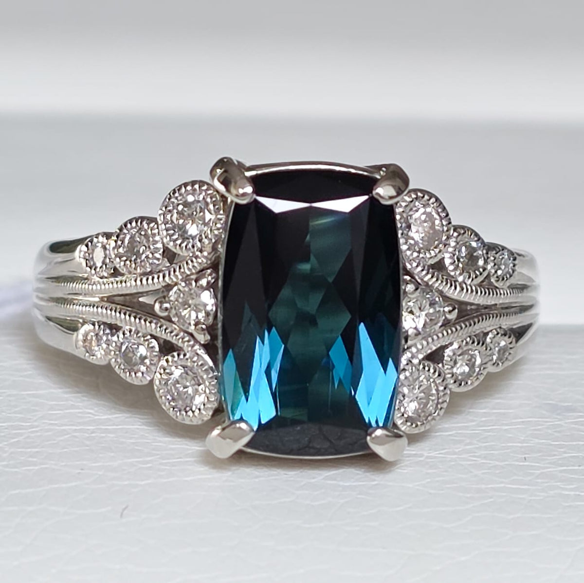 Rockstoc x LP Pt900 Indicolite Ring T 3.089 D 0.29 Sz 8 10.8g RLPR87