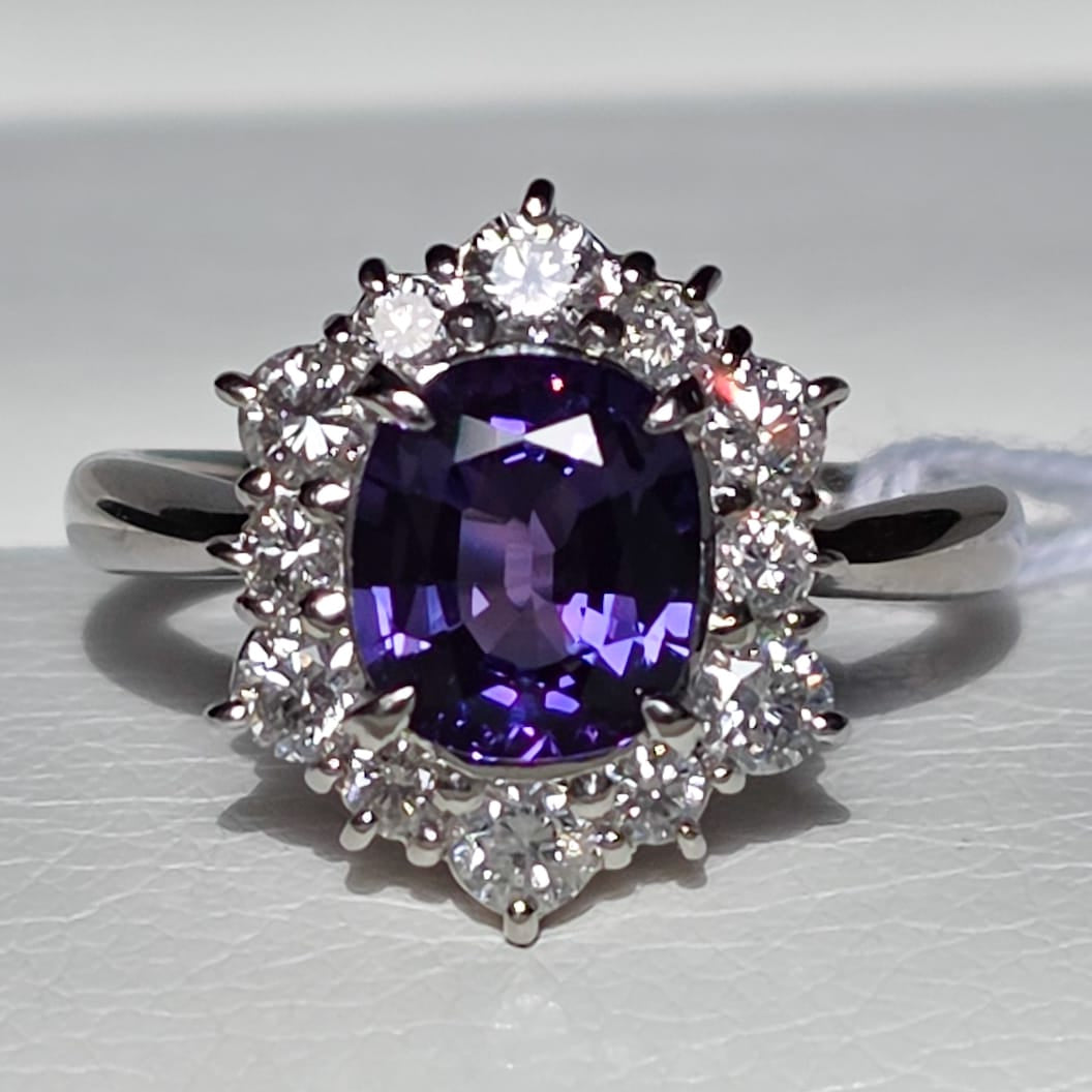Rockstoc x LP Pt900 Madagascar Sapphire Ring NH S 1.54 D 0.66 Sz 5 6.3g GIA RLPR47