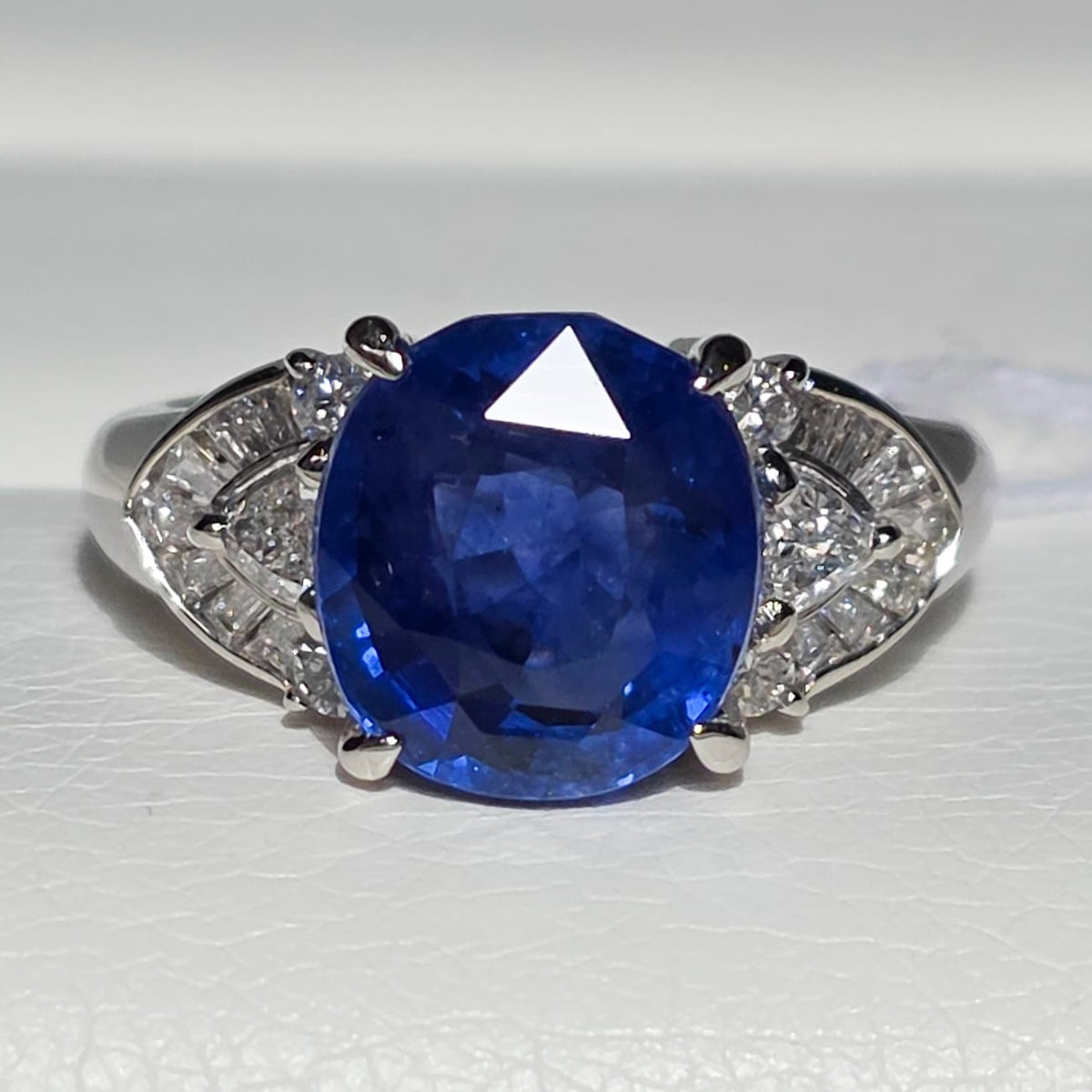 Rockstoc x LP Pt900 Sri Lanka Cornflower Blue Sapphire Ring S H 5.63 D 0.57 Sz 6 9.1g AIGS RLPR41