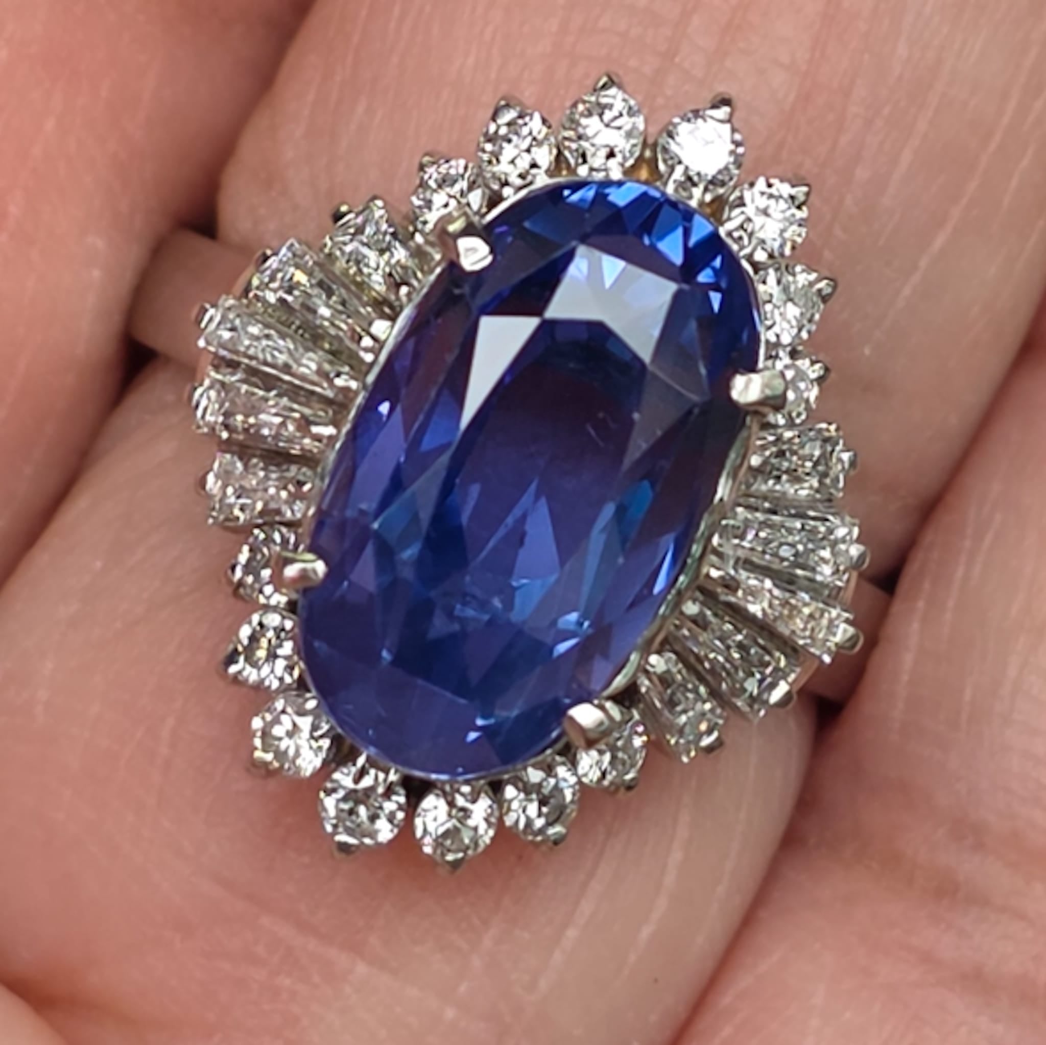 Rockstoc x LP Pt900 Sri Lanka Sapphire Ring NH S 9.540 D 0.90 Sz 6 9.60 g GIA RSXLPS20