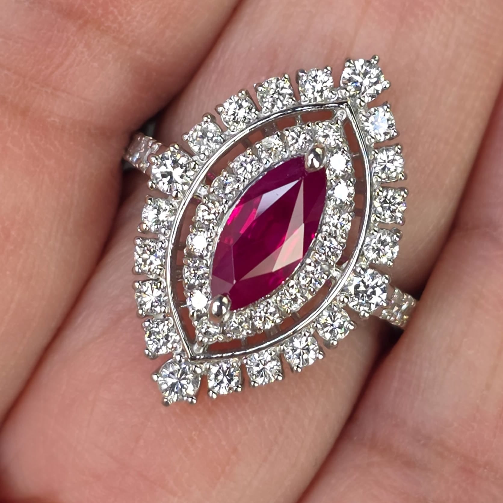 Rockstoc x LP Pt950 Ruby Ring R 1.136 D 0.810 Sz 6 5.10 g RSXLPS42