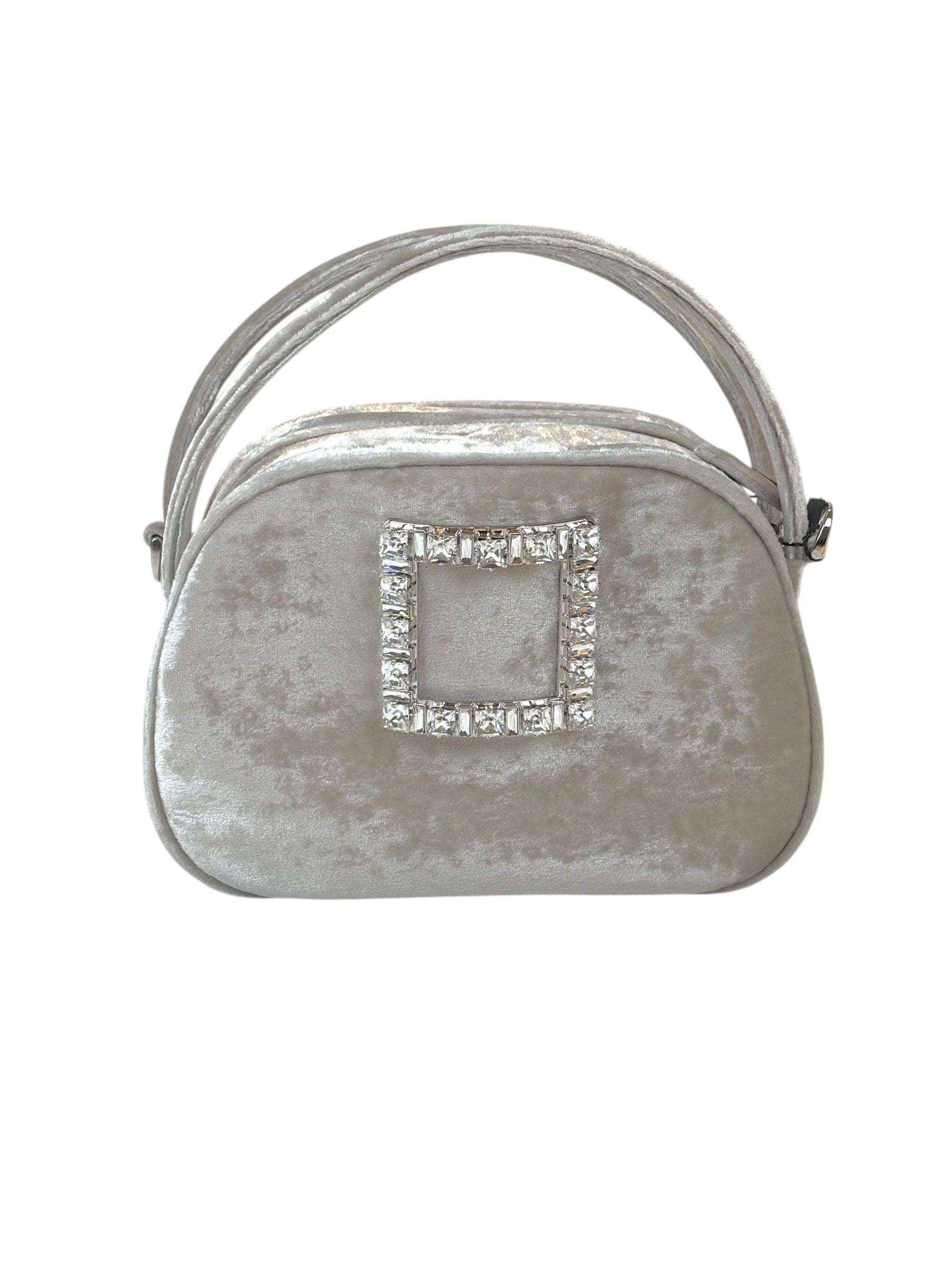 Roger Vivier Roger Vivier Grey Mini Bag in Velvet