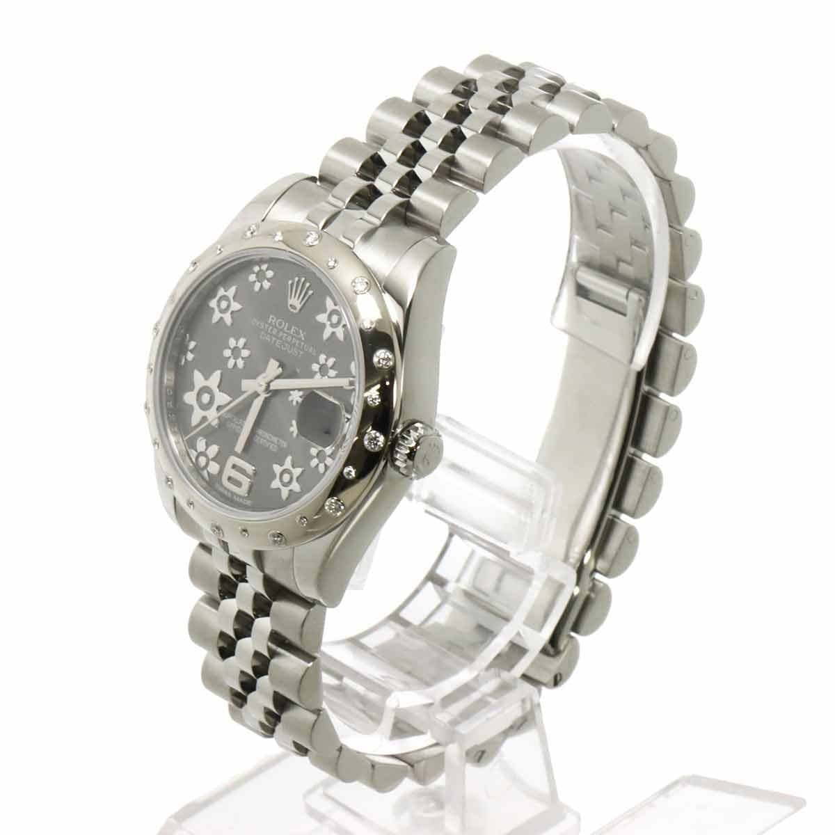 ROLEX ROLEX Datejust 178344 750WG Serial Random 24P Diamond Gray Dial Boys 90302598