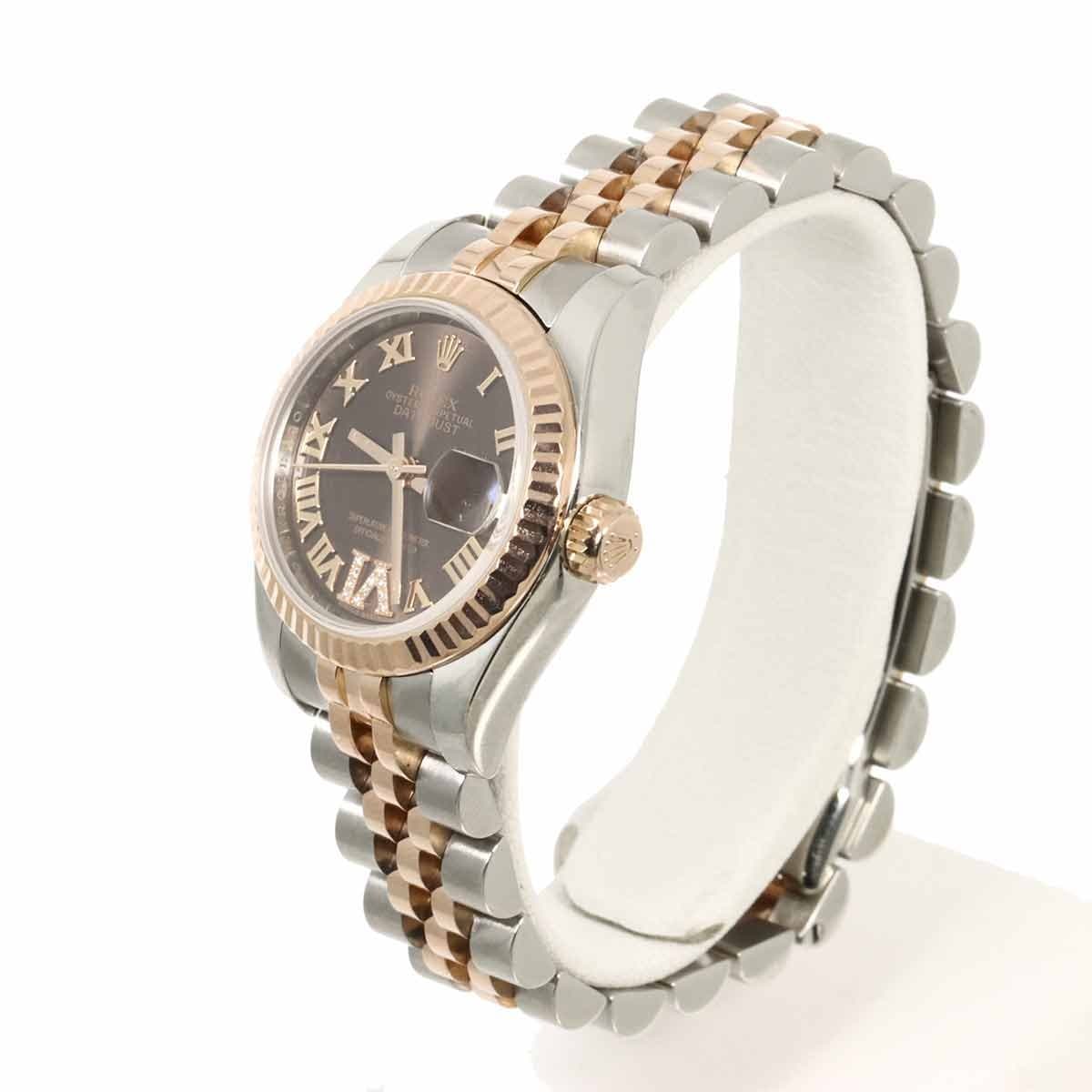ROLEX ROLEX Datejust 179171 Two Tones 750 PG Automatic chocolate Dial Ladies 90297470