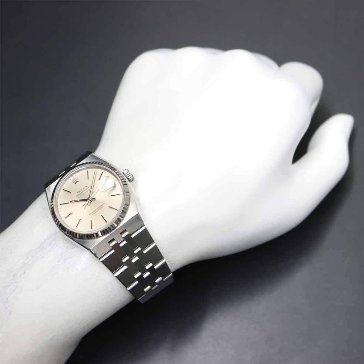 ROLEX ROLEX Oyster Quartz Datejust 17014 Serial N 750 White Gold Watch 90311618