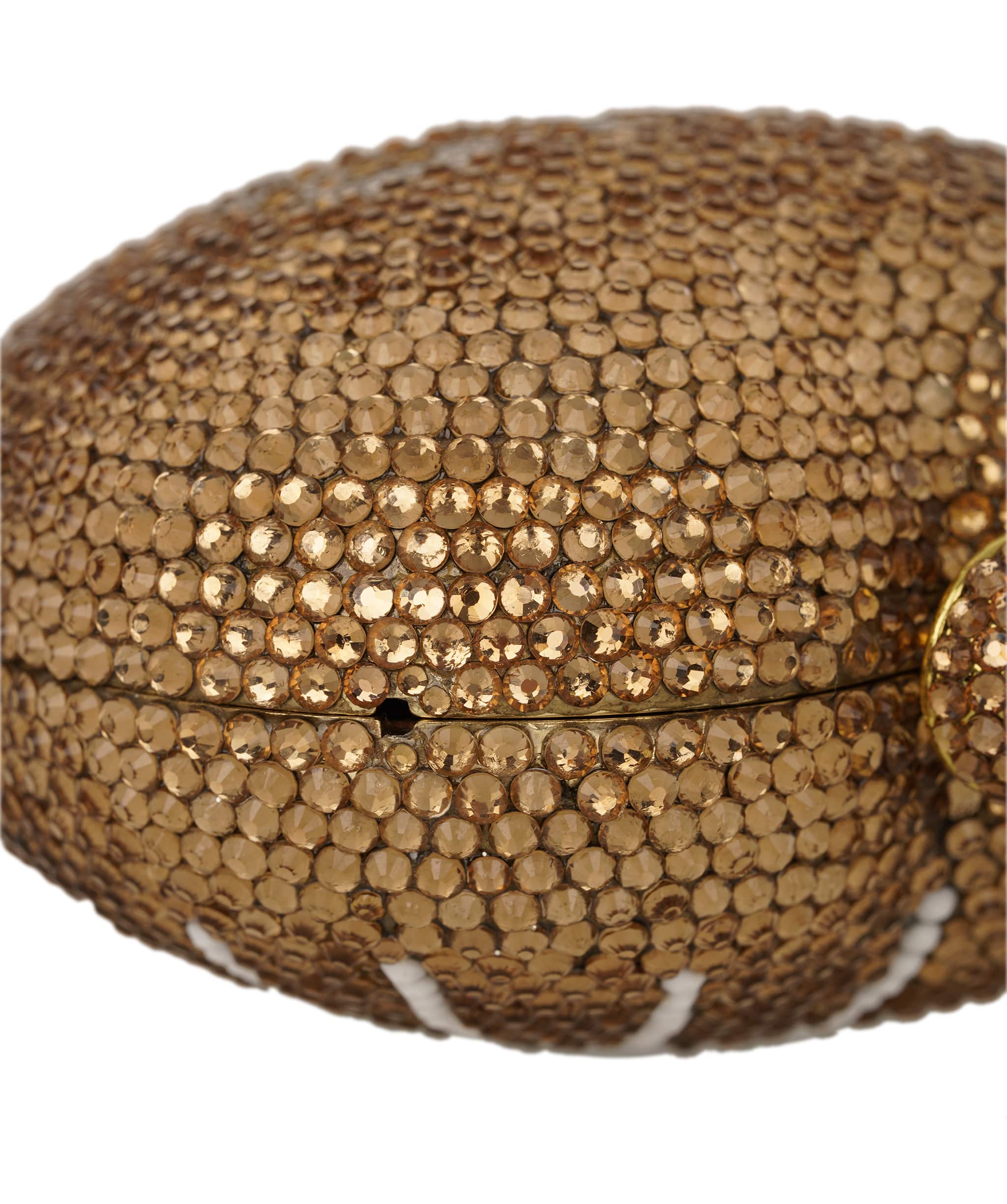 Ruya Customisable RÜYA Heart Shape bag with a gold crystal finish and silver personalised lettering AKC0730