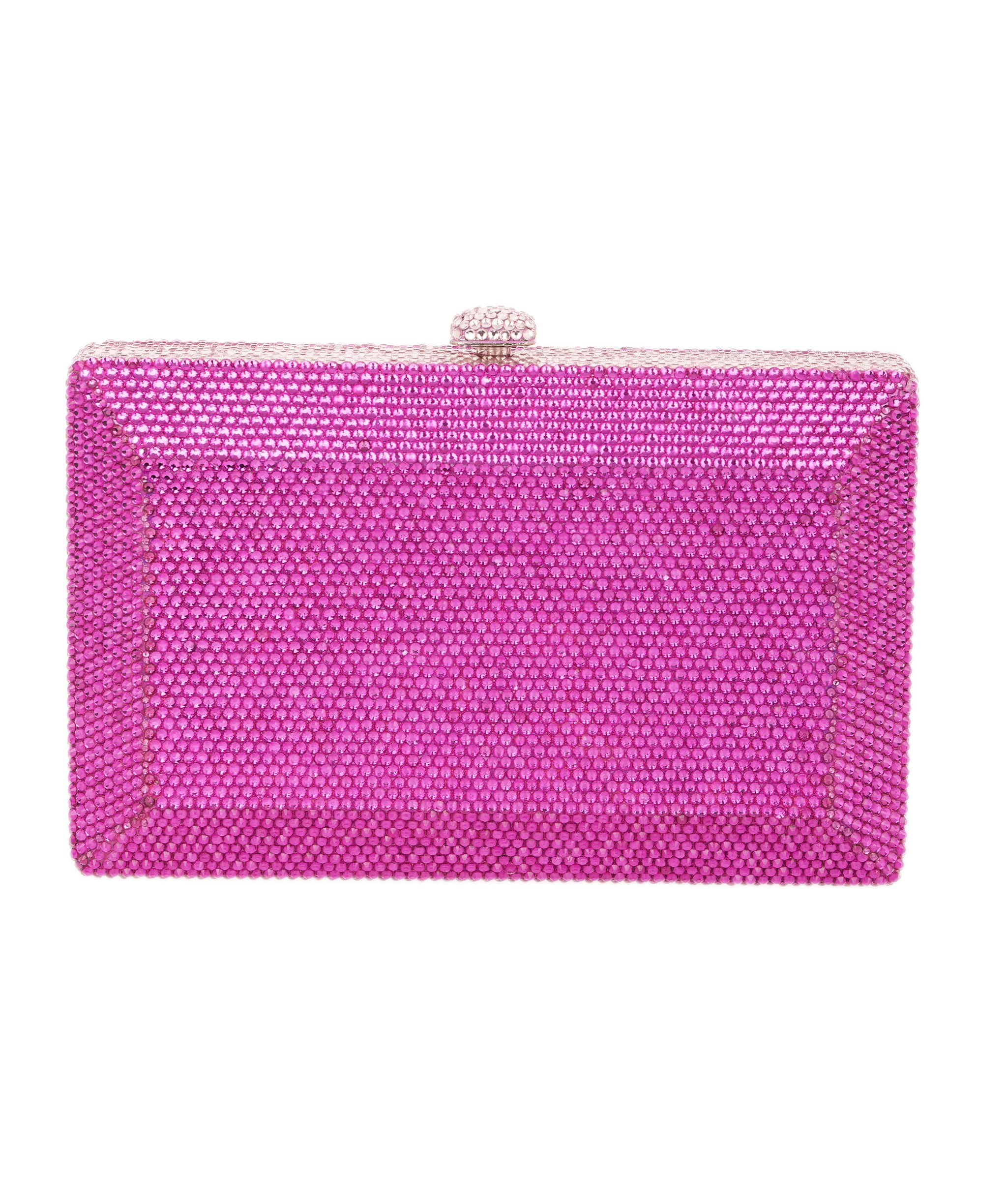 Ruya Customisable RÜYA Large Jewel bag with a magenta crystal finish and light pink border detail AKC0733