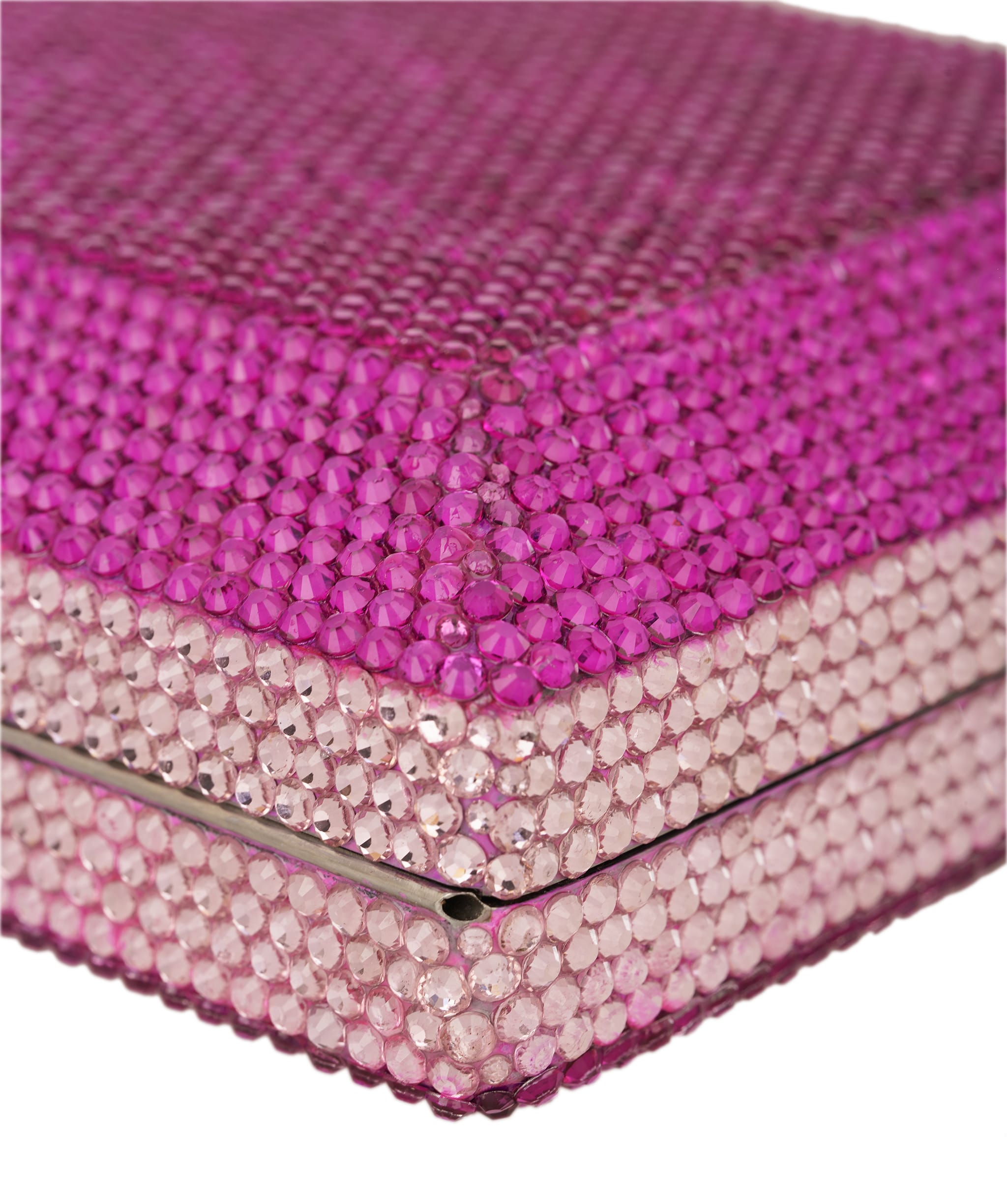 Ruya Customisable RÜYA Large Jewel bag with a magenta crystal finish and light pink border detail AKC0733