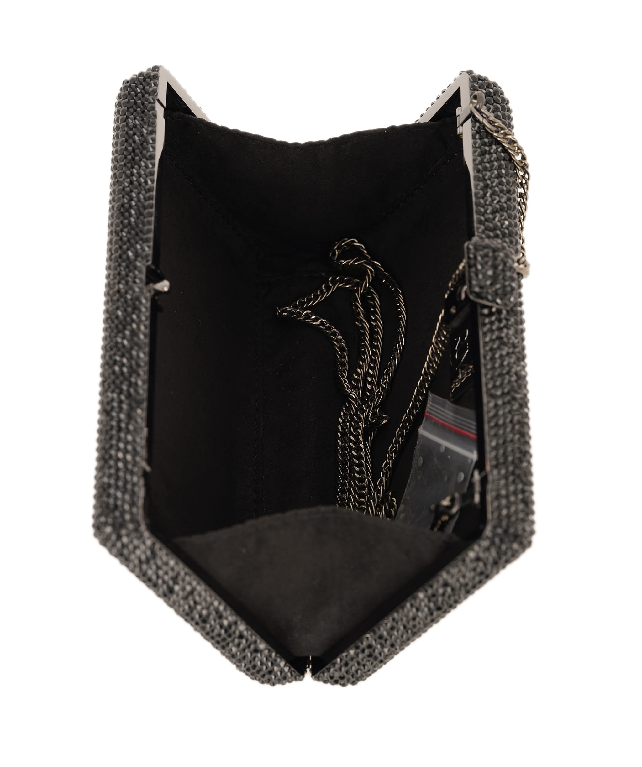 Ruya Customisable RÜYA Small Box bag with a black crystal finish and evil eye motif design AKC0735