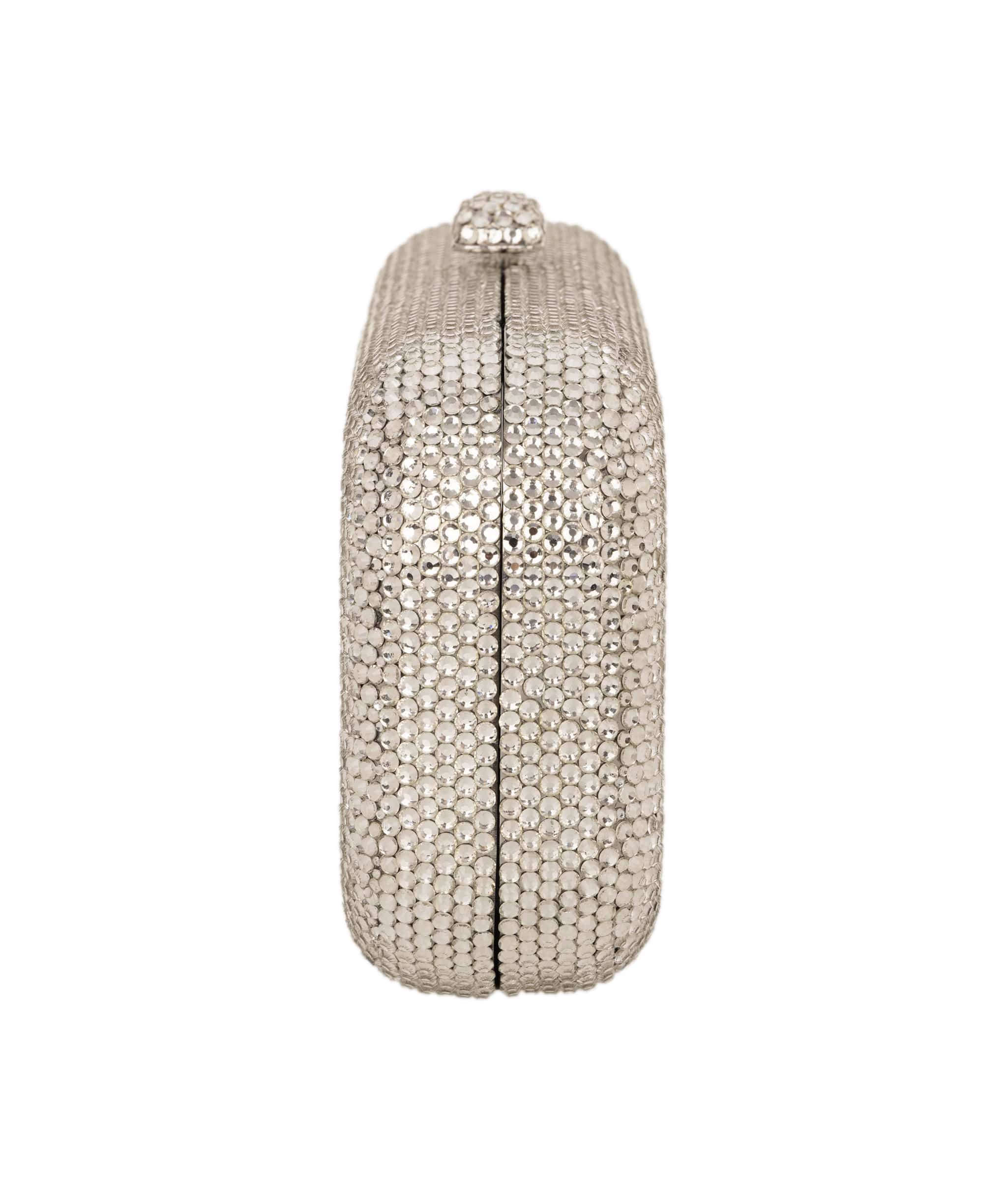 Ruya Customisable RÜYA Small Curve bag with a silver crystal finish and black personalised lettering AKC0726