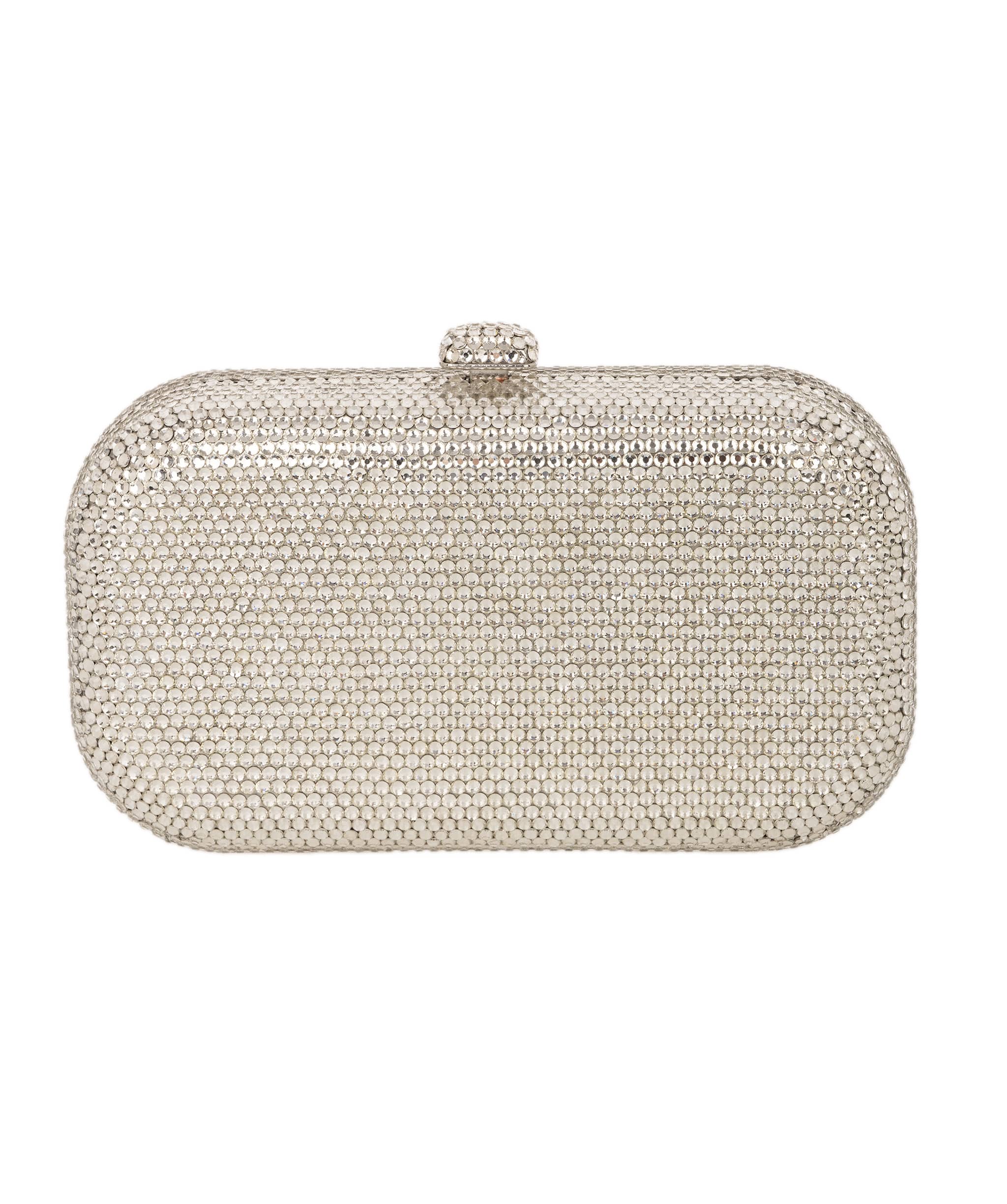 Ruya Customisable RÜYA Small Curve bag with a silver crystal finish and black personalised lettering AKC0726