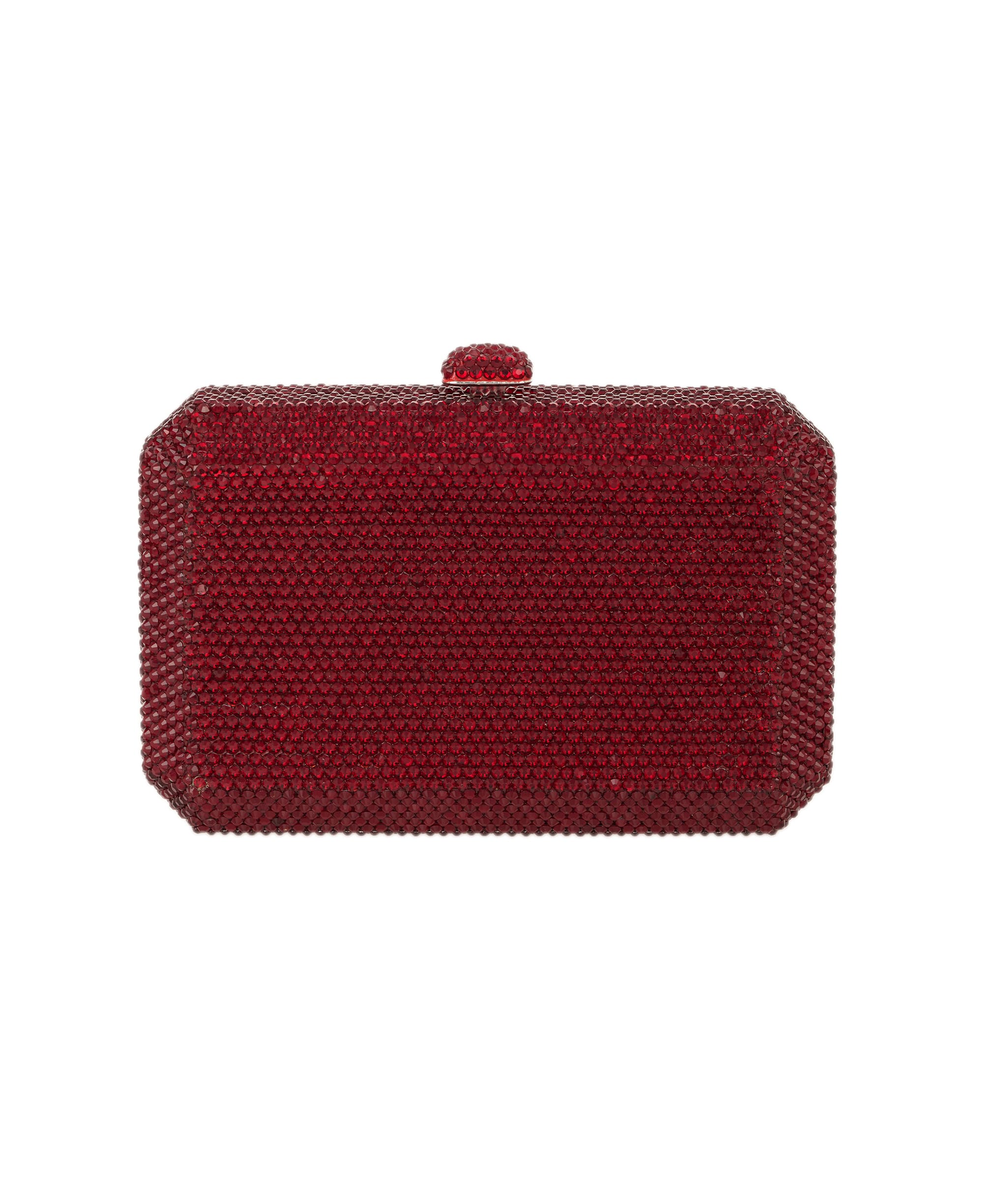 Ruya Customisable RÜYA Small Jewel bag with a red crystal finish and silver personalised lettering AKC0727