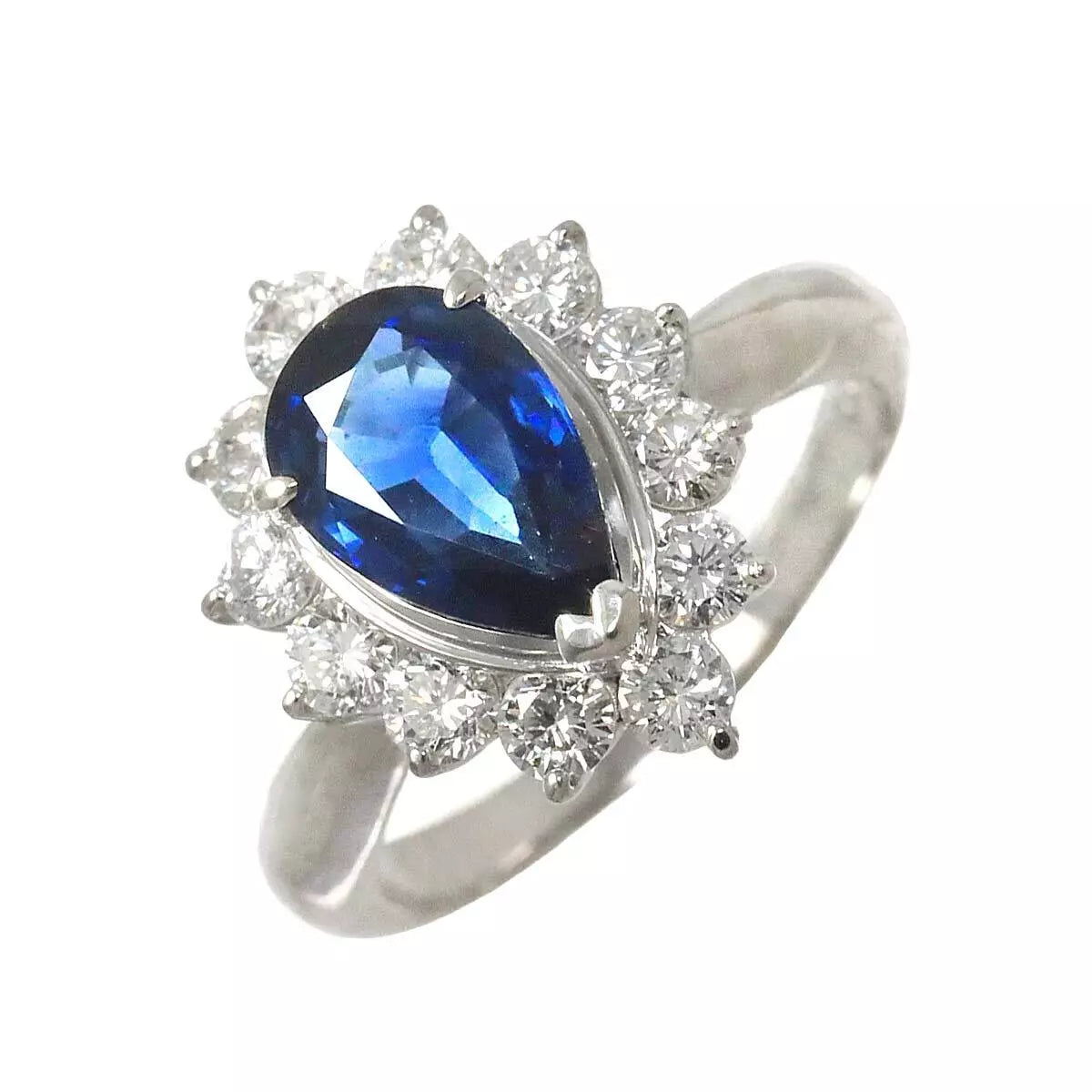 Sapphire 2.00ct Diamond 0.95ct Ring Pt Platinum size6(US) 90236212