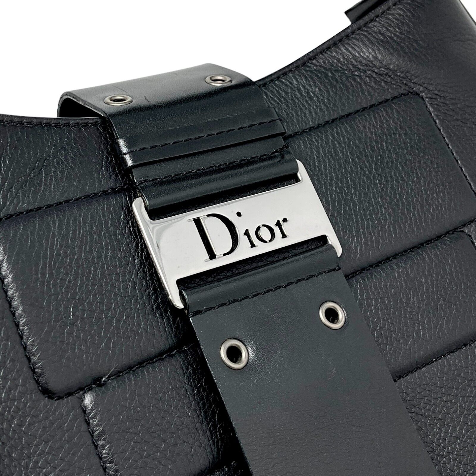 Christian Dior Vintage 2002 CD Logo Street Chic Shoulder Bag Black