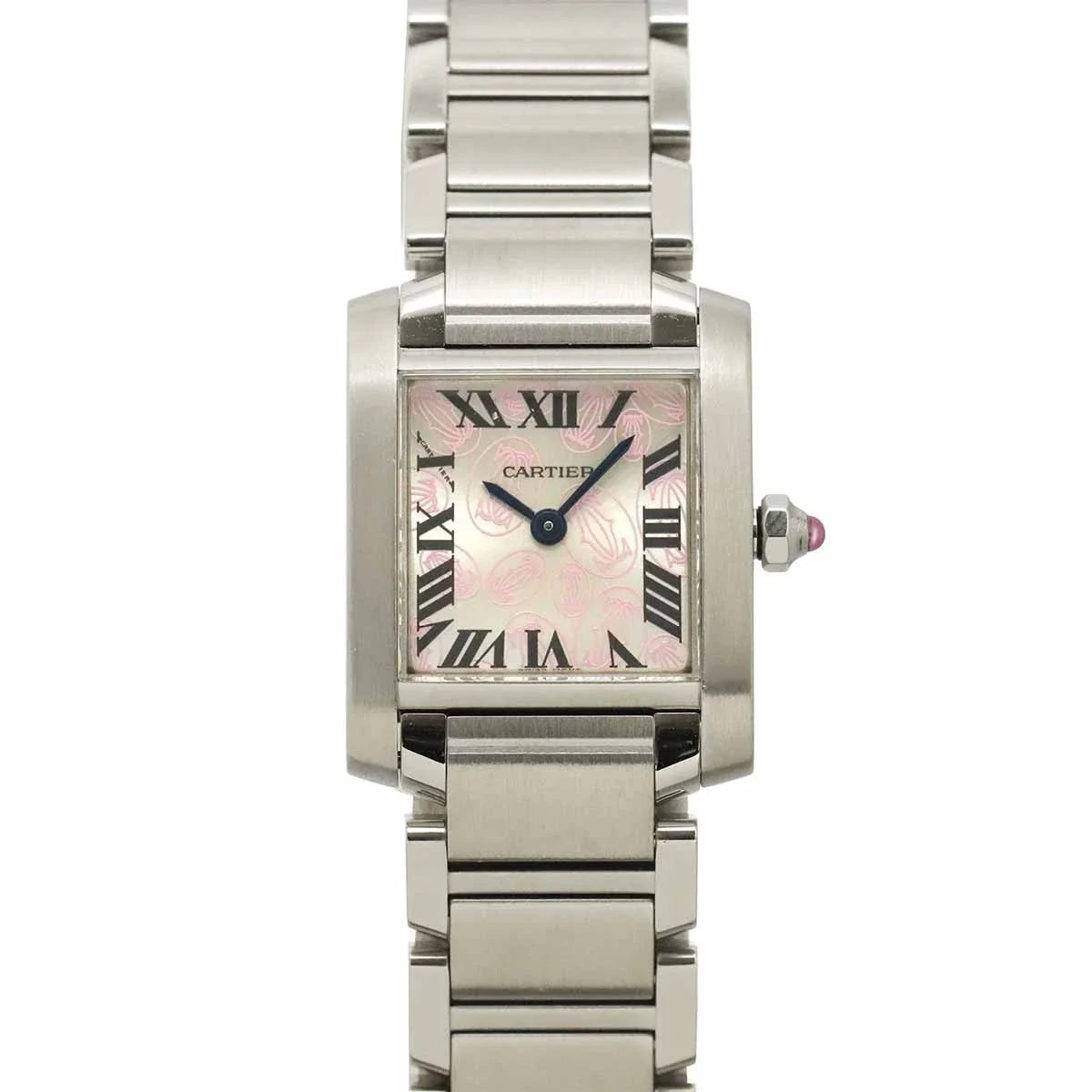 Cartier Tank Francaise SM W51031Q3 Limited Quartz Silver Pink Dial 90335427
