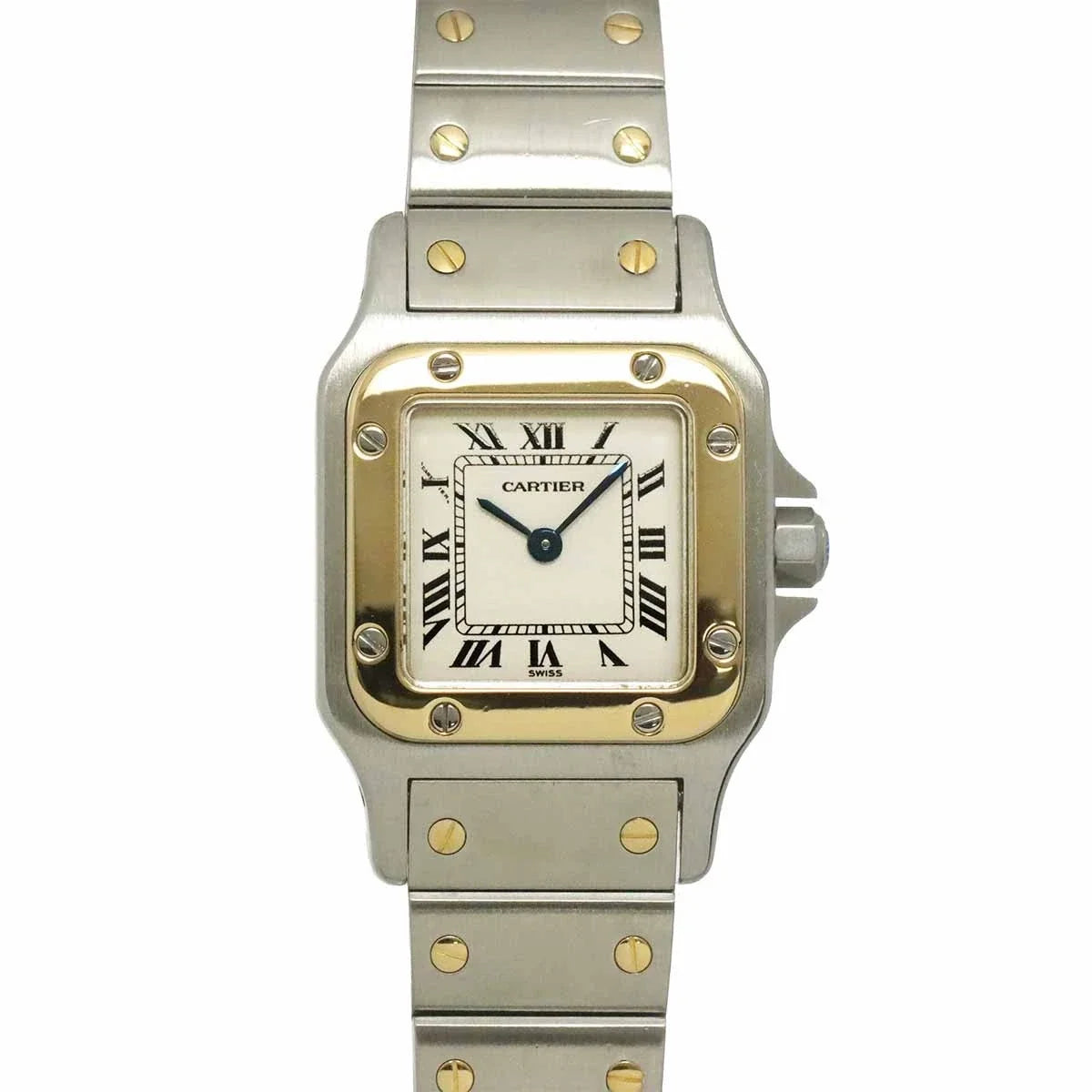 Cartier Santos Galbee W20012C4 750 YG Cream Dial Ladies Watch 90333230