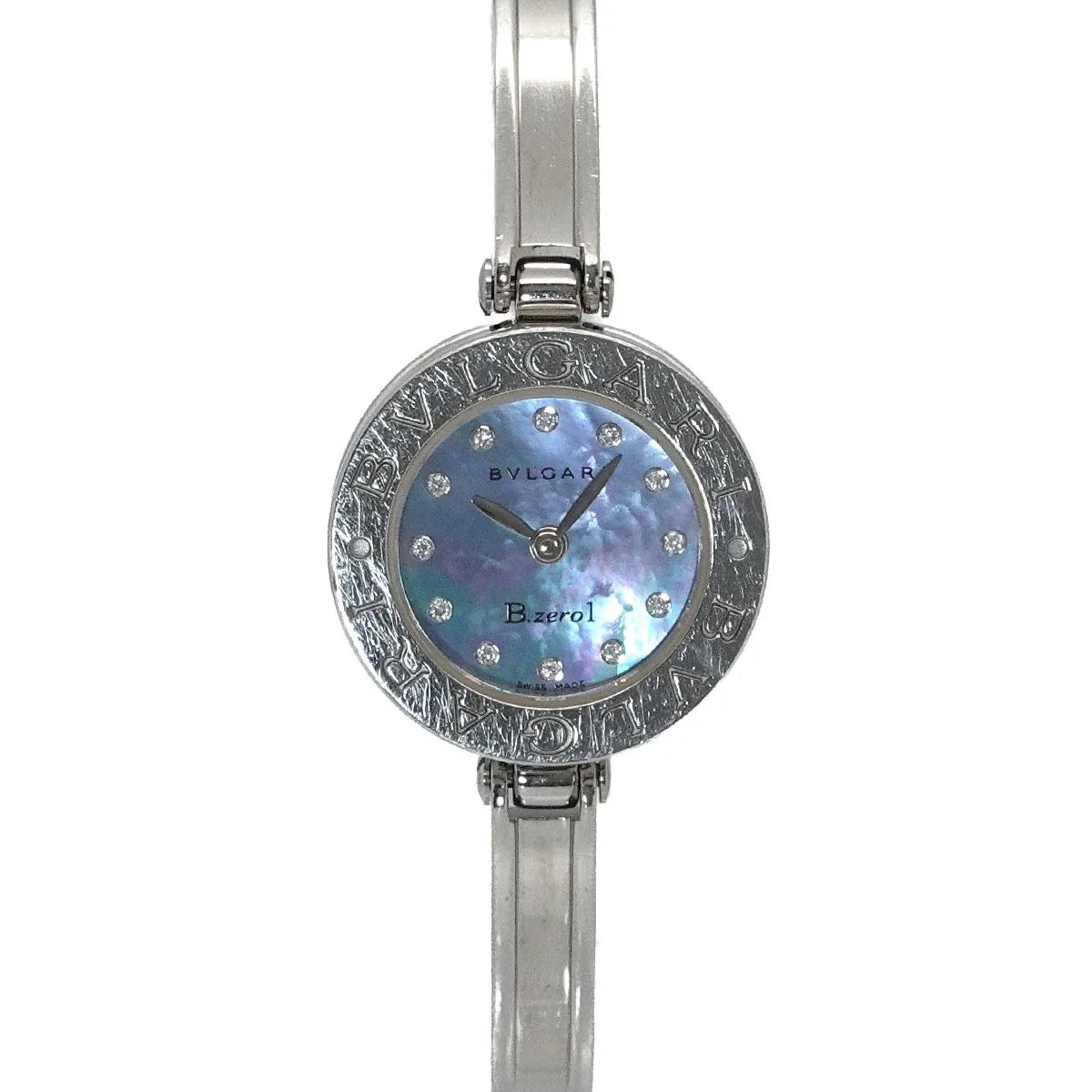 BVLGARI B-Zero1 BZ22S Bangle Watch Quartz Blue Shell Dial Ladies 90343365