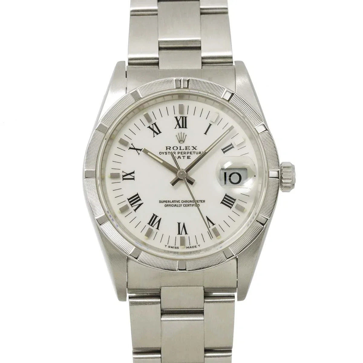 ROLEX Oyster Perpetual Date 15210 Serial T Automatic White Dial 90315238