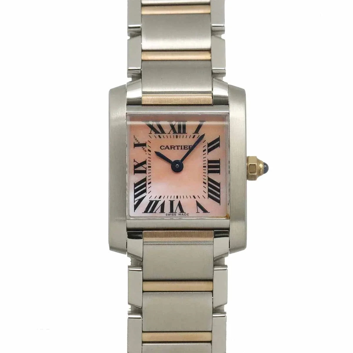 Cartier Tank Francaise SM W51027Q4 750 PG Quartz Pink Shell Dial 90326174