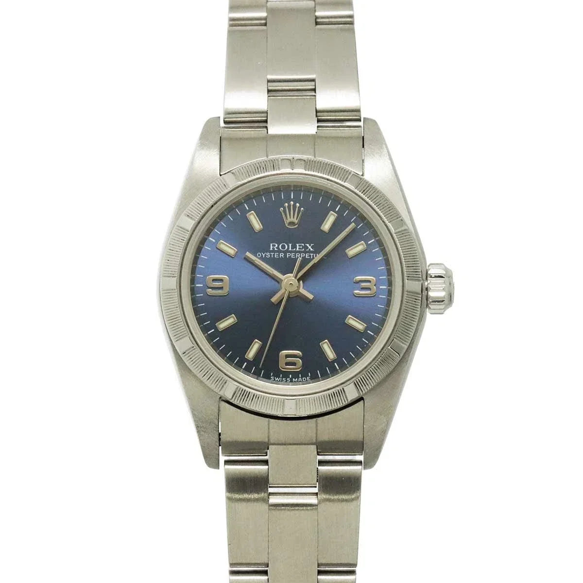 ROLEX Oyster Perpetual 76030 Serial Y Automatic Blue Dial Ladies 90329310