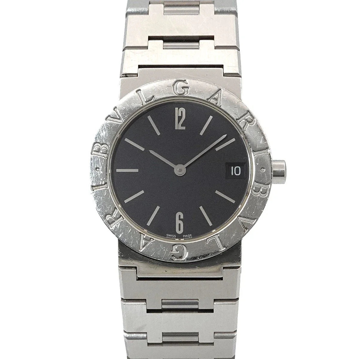 BVLGARI BVLGARIBVLGARI BB30SS Quartz Date Black Dial Boys Watch 90324914