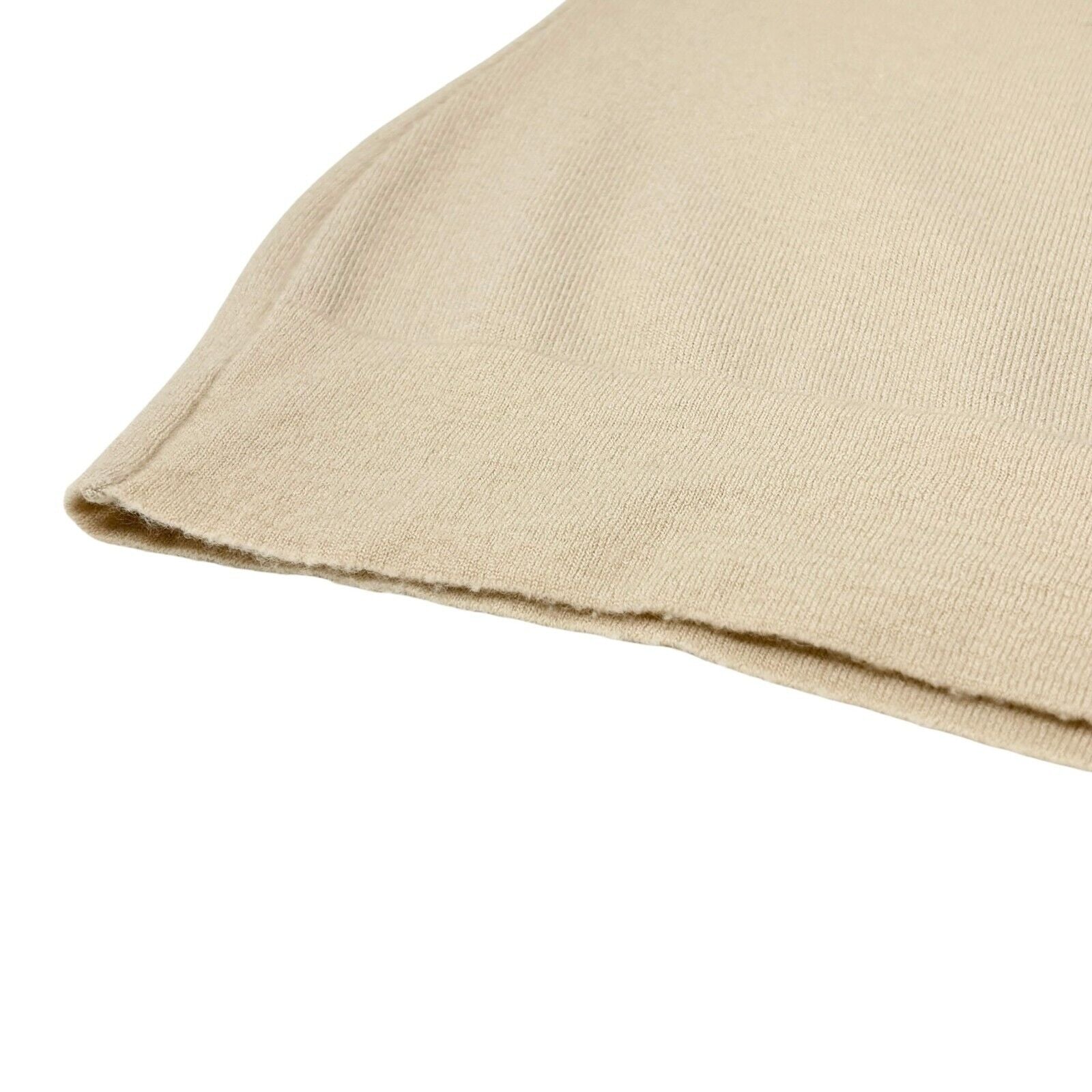 CHANEL Vintage 04A CC Logo Turtleneck Sweater #38 Long Sleeve Top Cream Cashmere