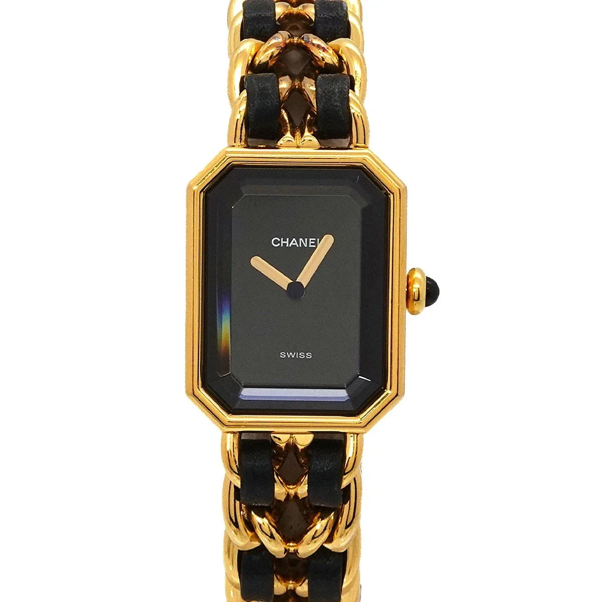 CHANEL Premiere Size S H0001 Vintage Quartz Black Dial Ladies Watch 90343188
