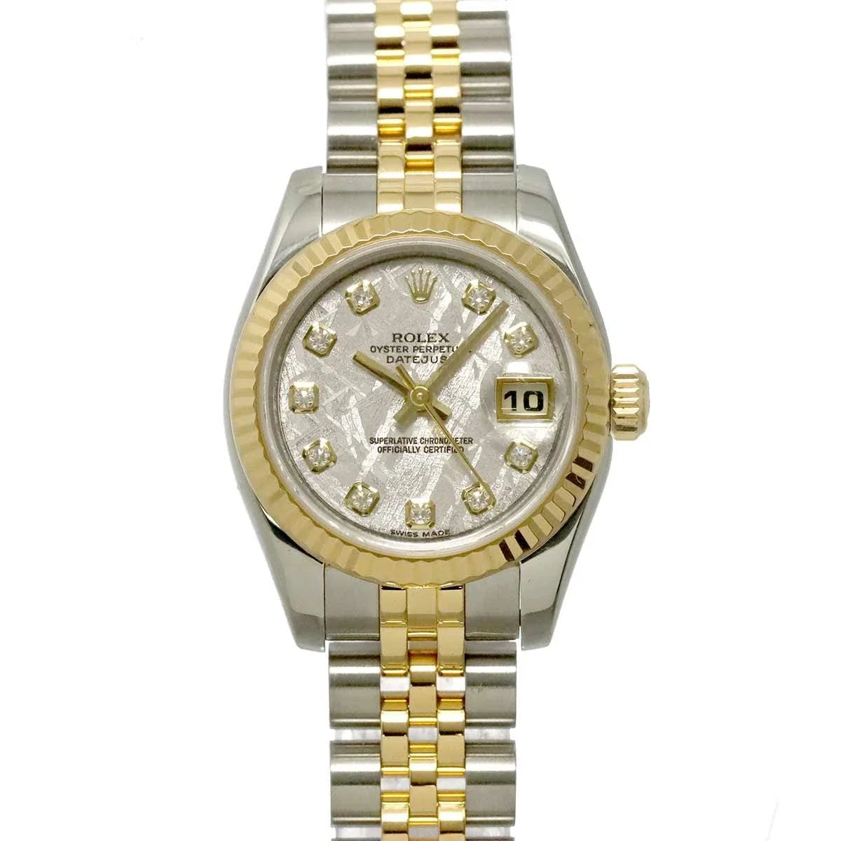 ROLEX Datejust 179173G Meteorite 10P Diamond K18YG Ladies Watch 90322872