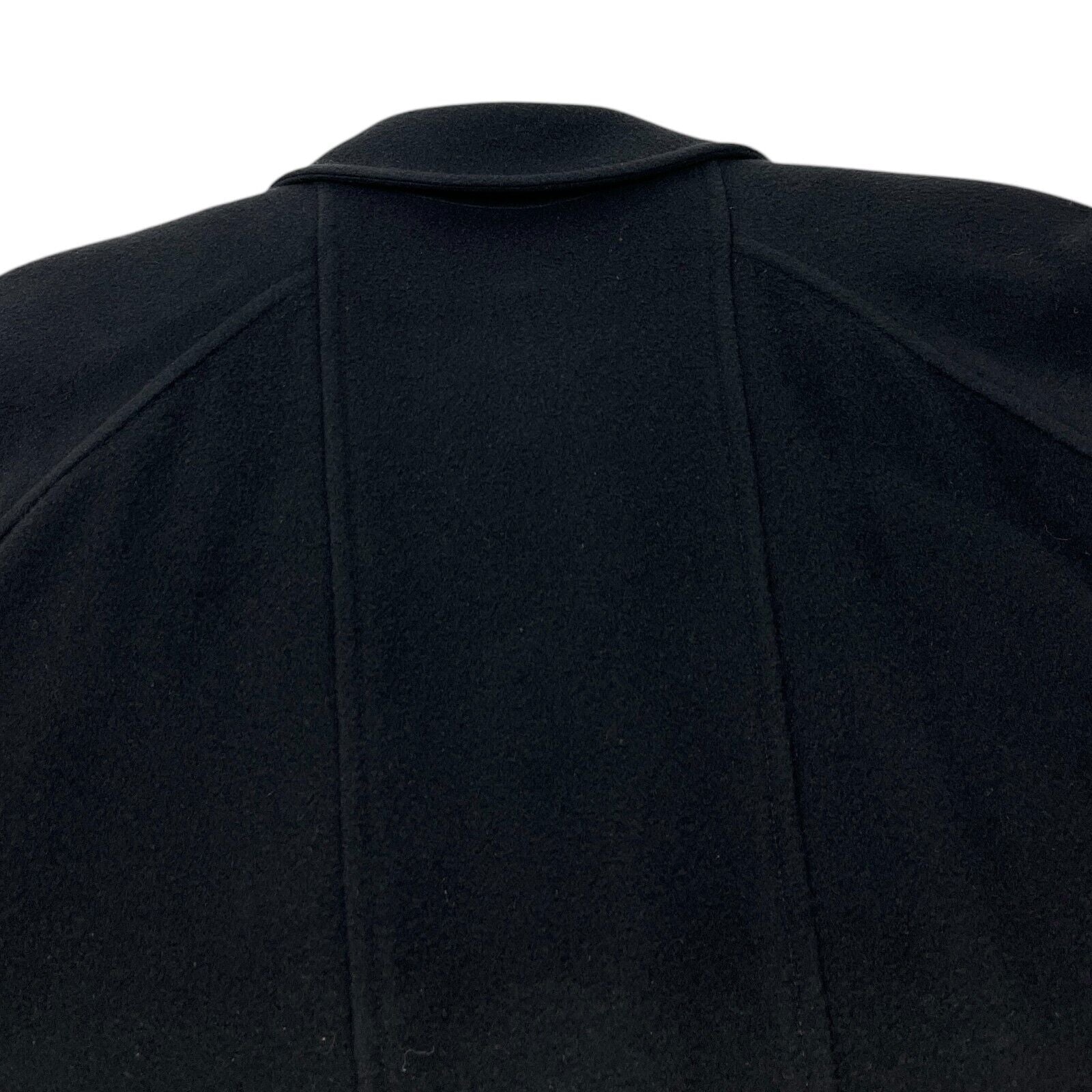 CHANEL Vintage 94A CC Logo Long Jacket Coat #36 Button Black Gold Cashmere