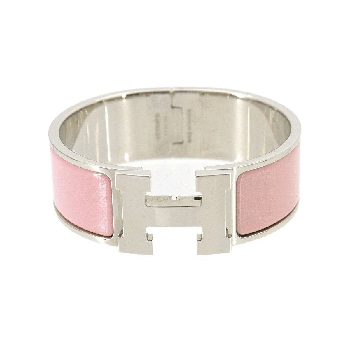 HERMES Clic Clac H PM Bangle Rose Nacarat Silver Pink Accessory 90329426
