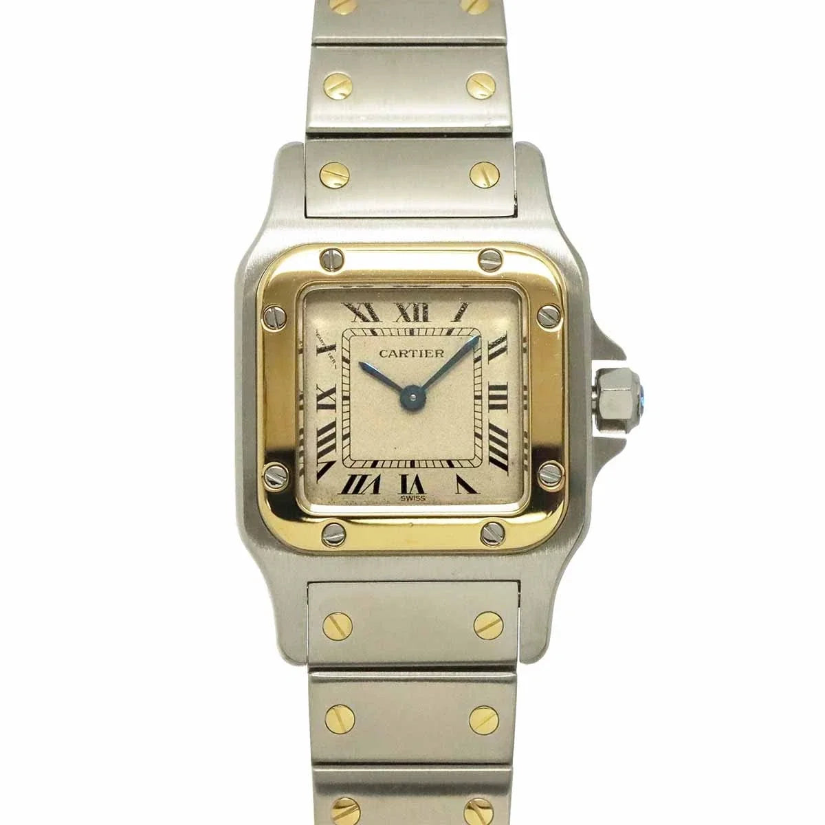 Cartier Santos Galbee W20012C4 750 YG Cream Dial Ladies Watch 90333690