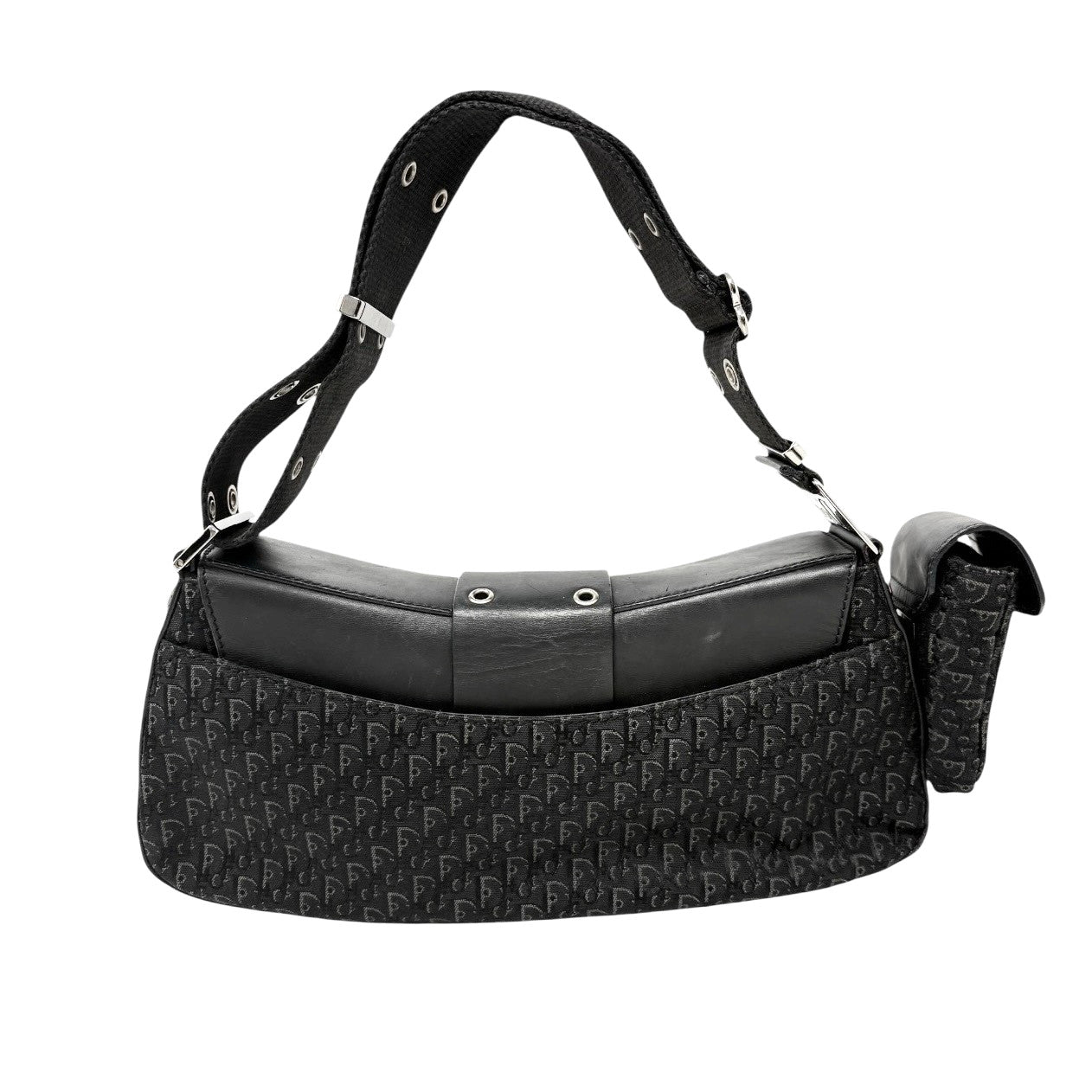 Christian Dior Vintage 2002 Trotter Street Chic Columbus Shoulder Bag Black