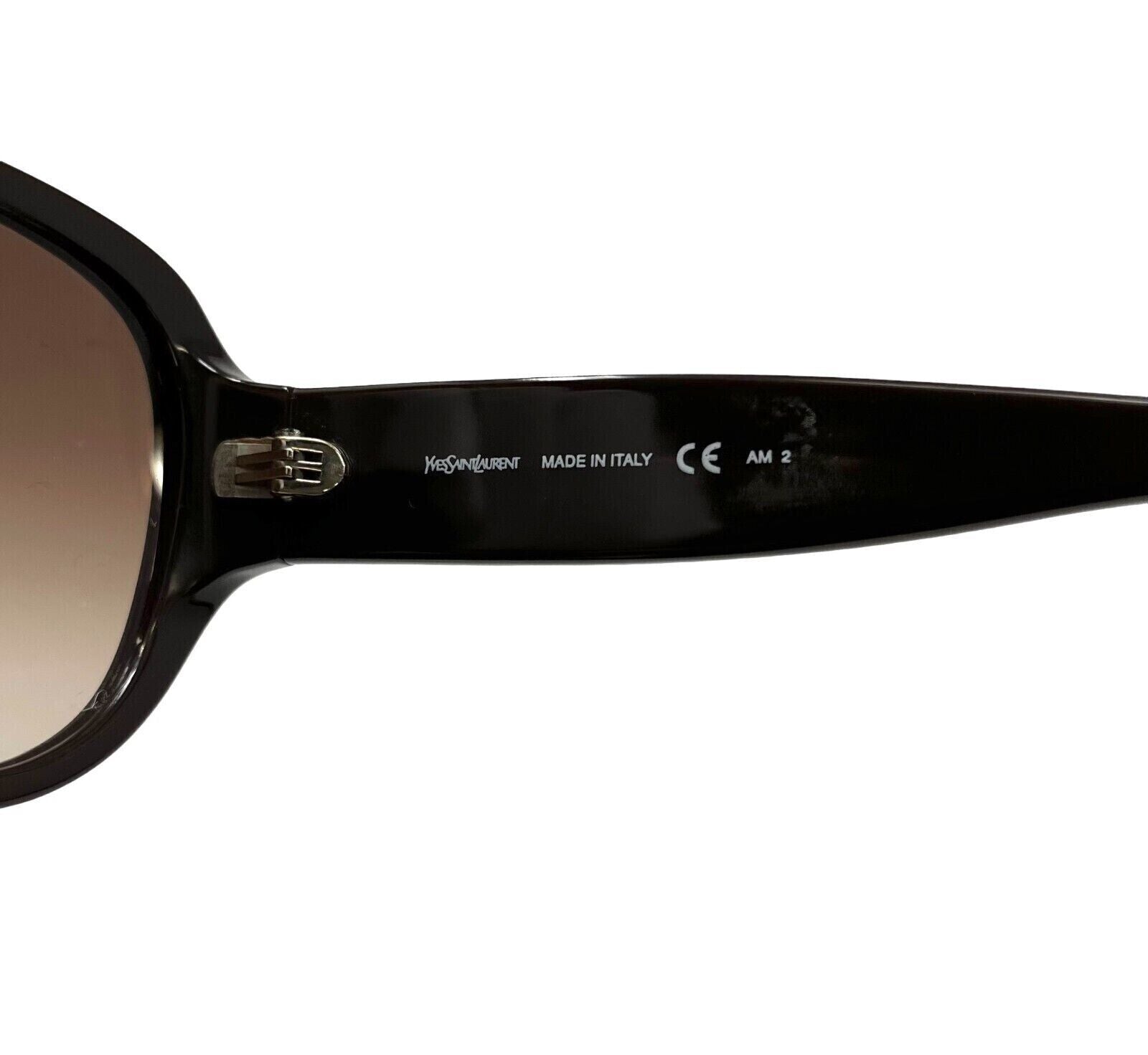 Yves Saint Laurent Vintage YSL Logo Sunglass 60/15/120 Brown Plastic RankAB