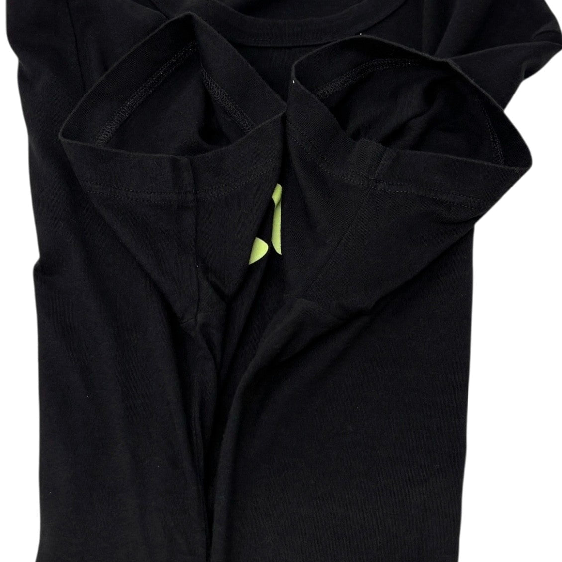 LOUIS VUITTON Vintage Graffiti T-shirts Top Mens #M Black Light Green Cotton