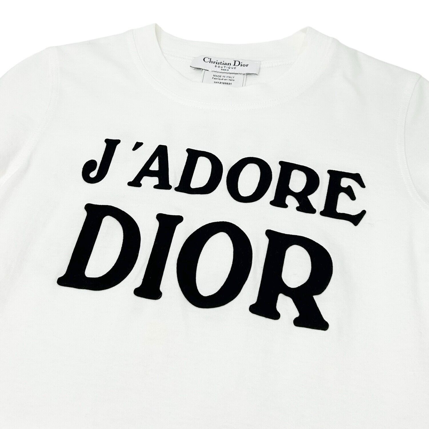 Christian Dior Vintage J'ADORE Logo Long Sleeve Top #38 T-shirt White