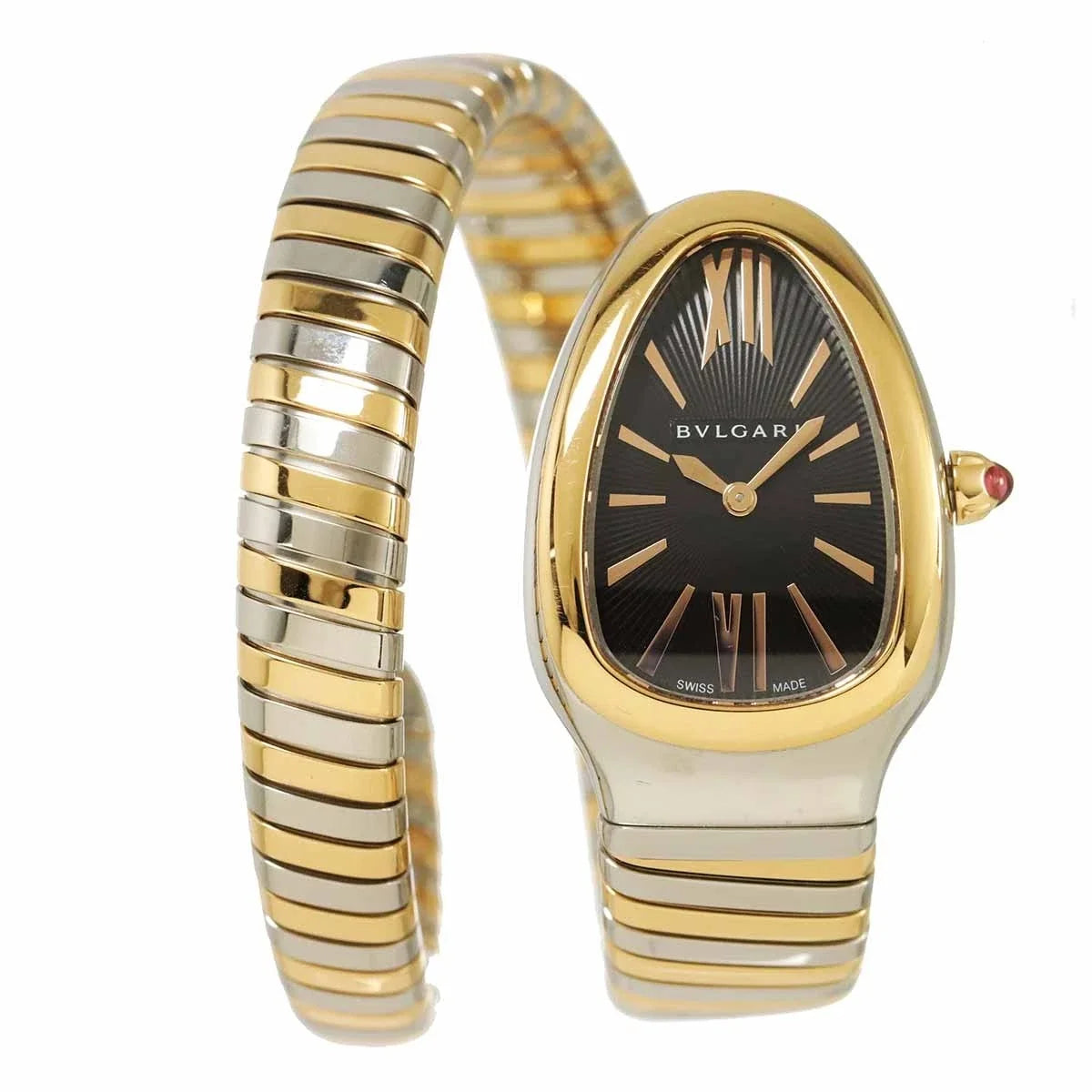 BVLGARI Serpenti Tubogas SP35SPG Quartz K18PG Quartz Black Dial 90343348