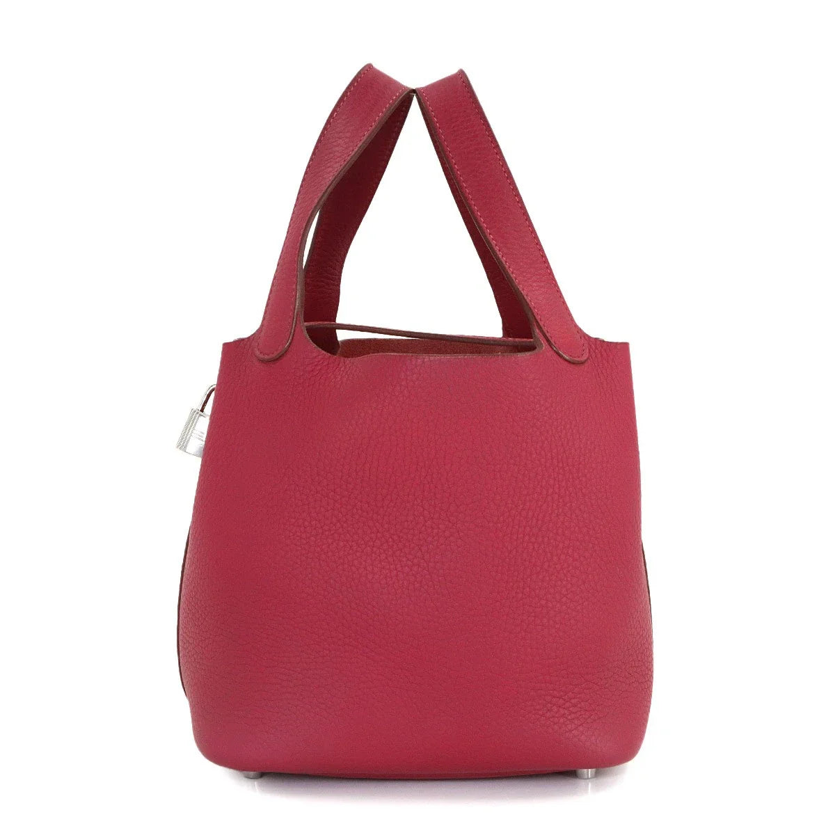 HERMES Picotin Lock PM Hand Bag Taurillon Clemence Rubis 90320744