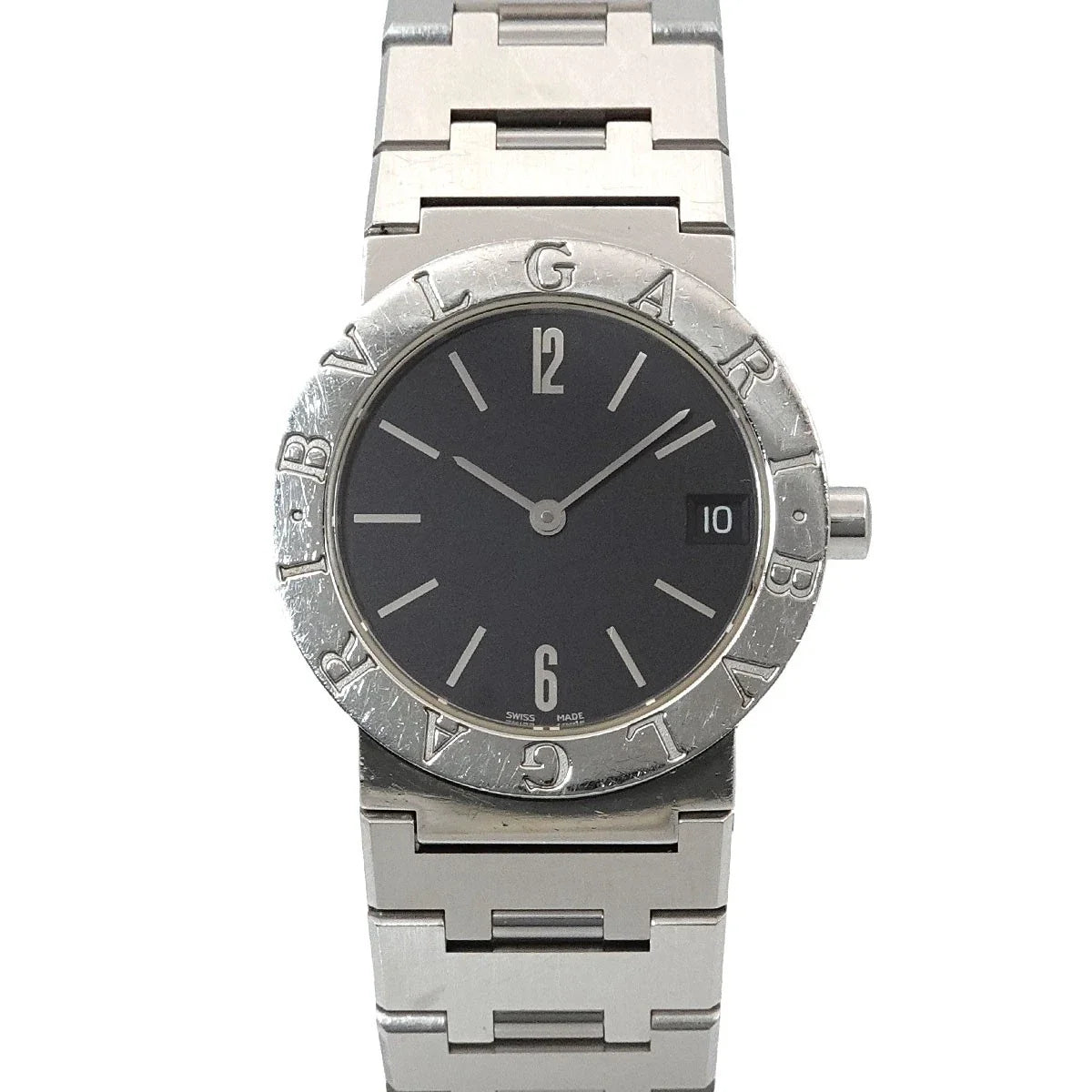 BVLGARI BVLGARIBVLGARI BB30SS Quartz Date Black Dial Boys Watch 90324914