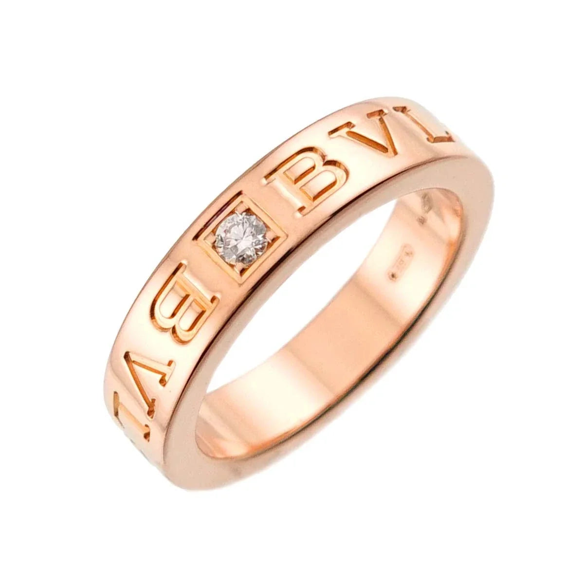 BVLGARI B-zero1 Essential Ring, Size 7, Diamond, K18 Pink Gold 750, Bulgari 90323566