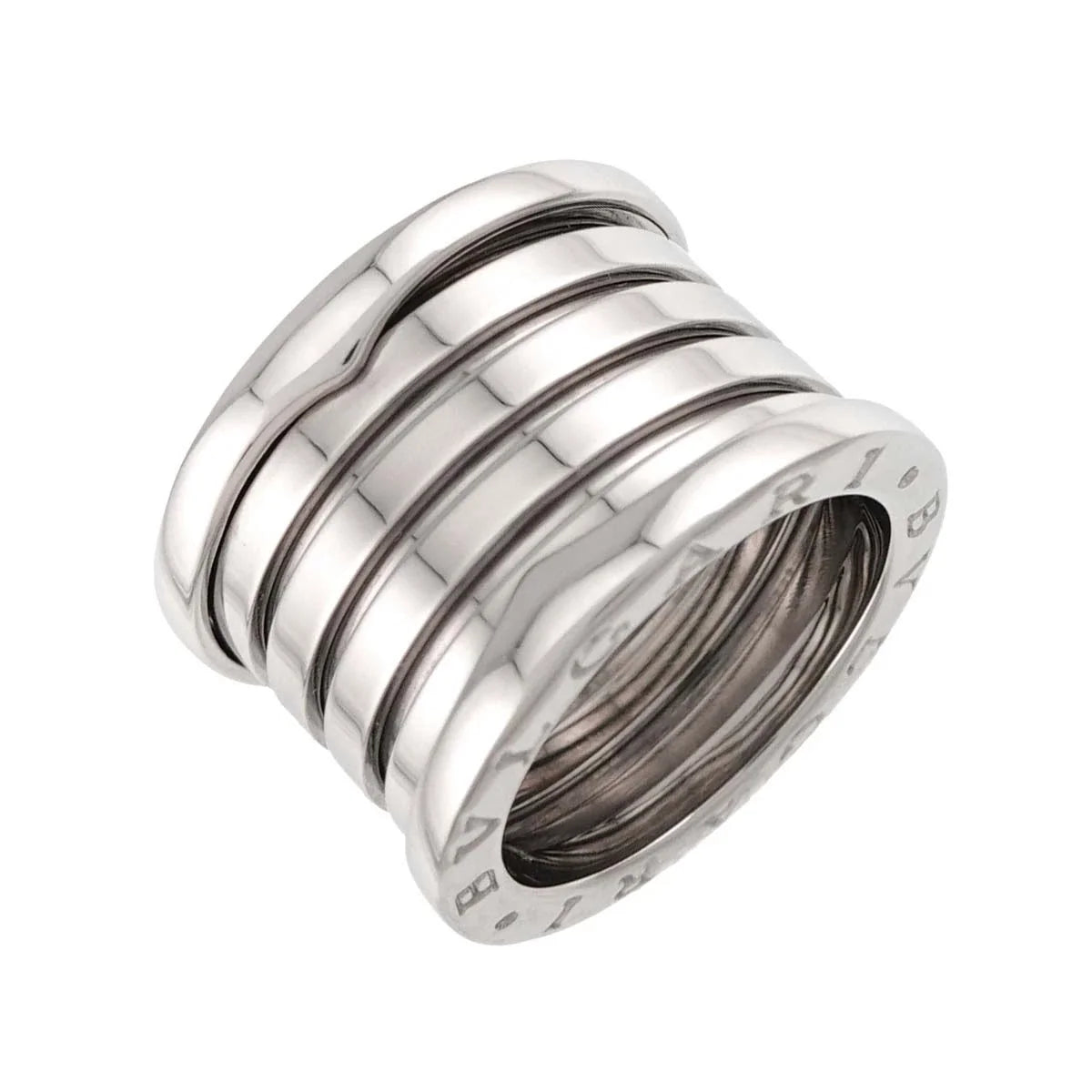 BVLGARI B-ZERO1 5-band ring #52, K18 WG (White Gold 750), BVLGARI 90337327